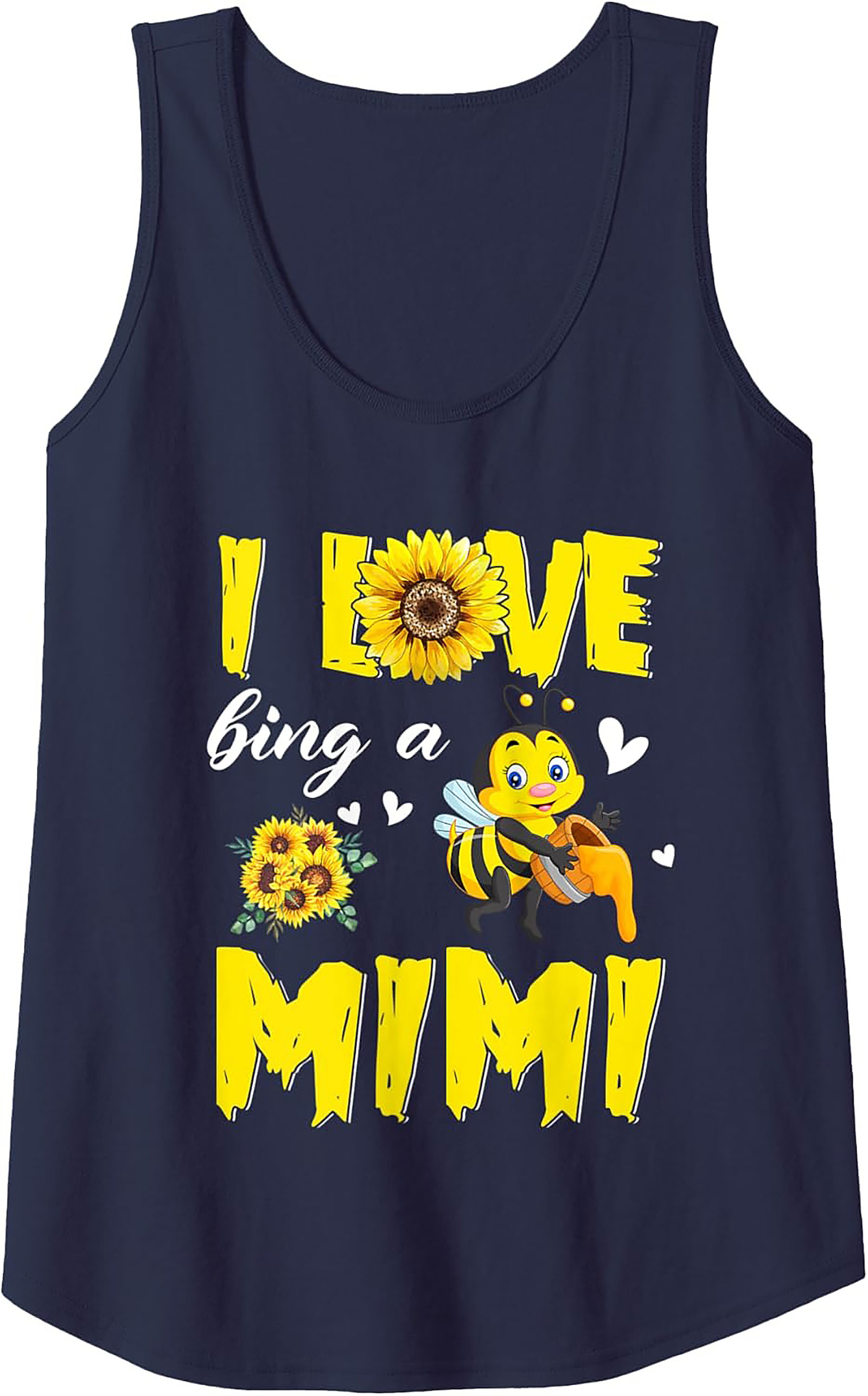 Mimi Sunflower Tank Top Best Grandma Gift Sleeveless Shirt