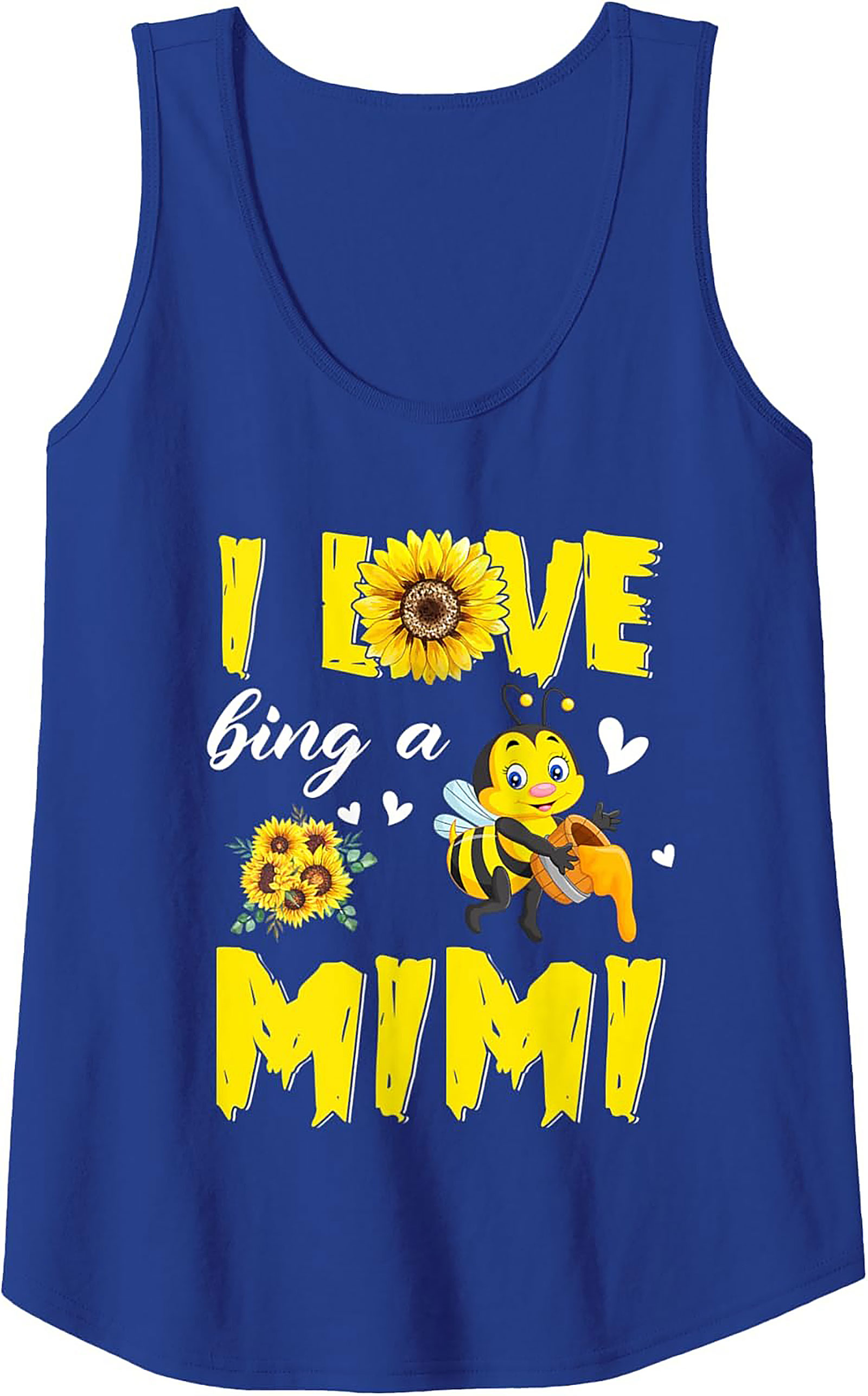 Mimi Sunflower Tank Top Best Grandma Gift Sleeveless Shirt