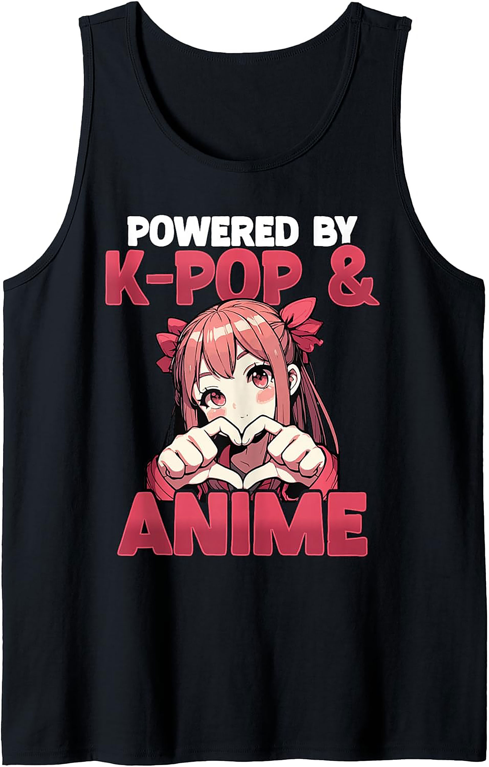 Powered By K-Pop & Anime Graphic Tank | Sleeveless Shirt