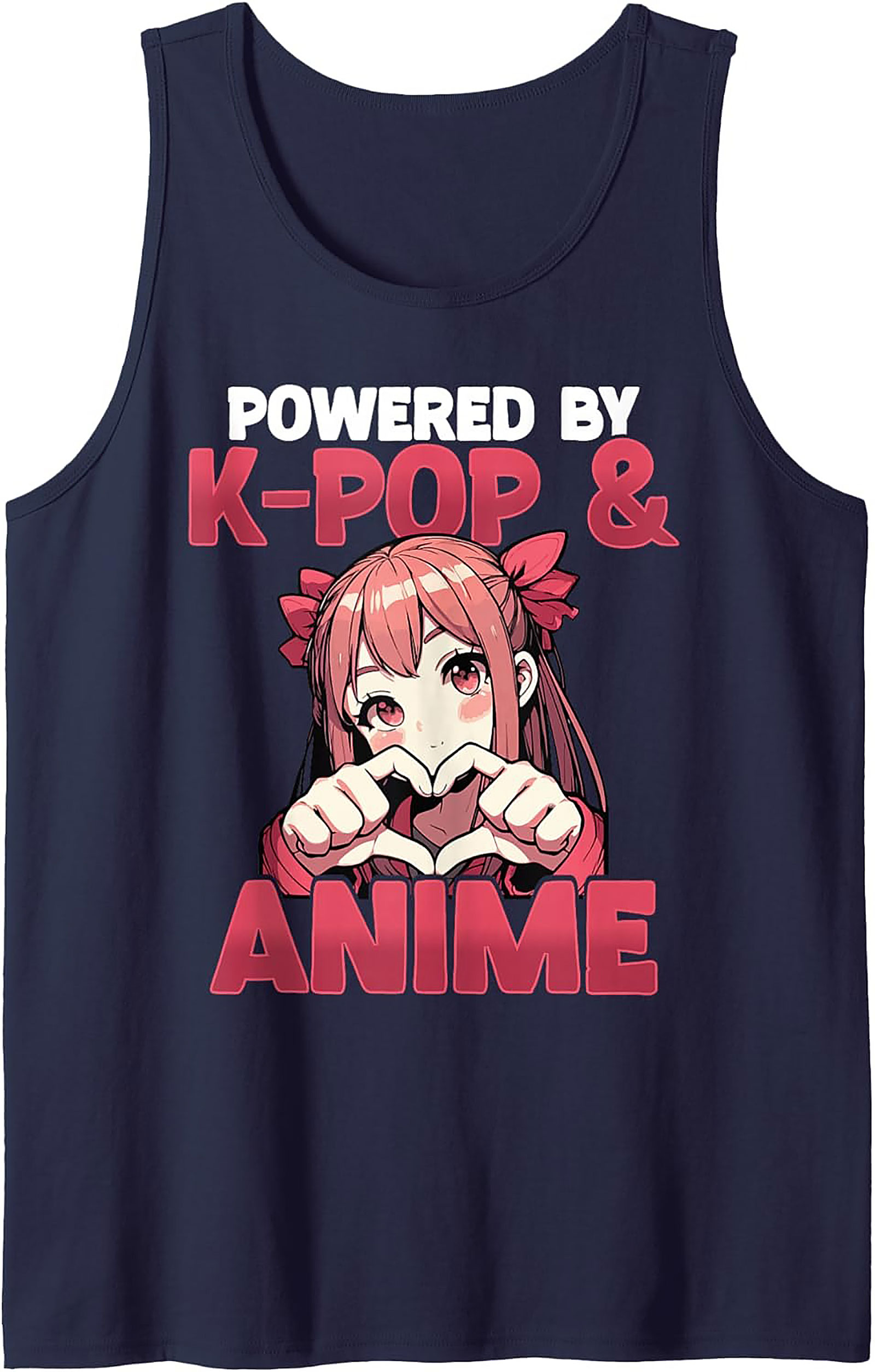 Powered By K-Pop & Anime Graphic Tank | Sleeveless Shirt