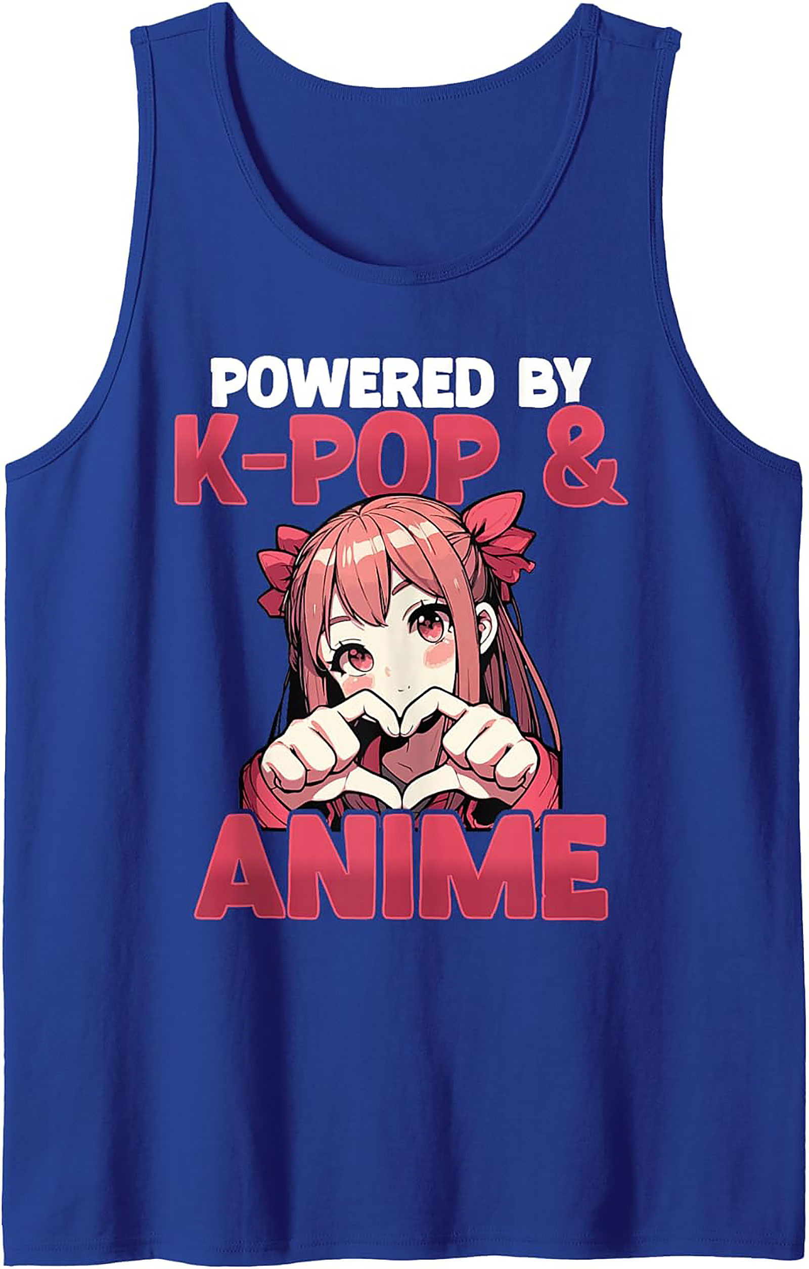 Powered By K-Pop & Anime Graphic Tank | Sleeveless Shirt