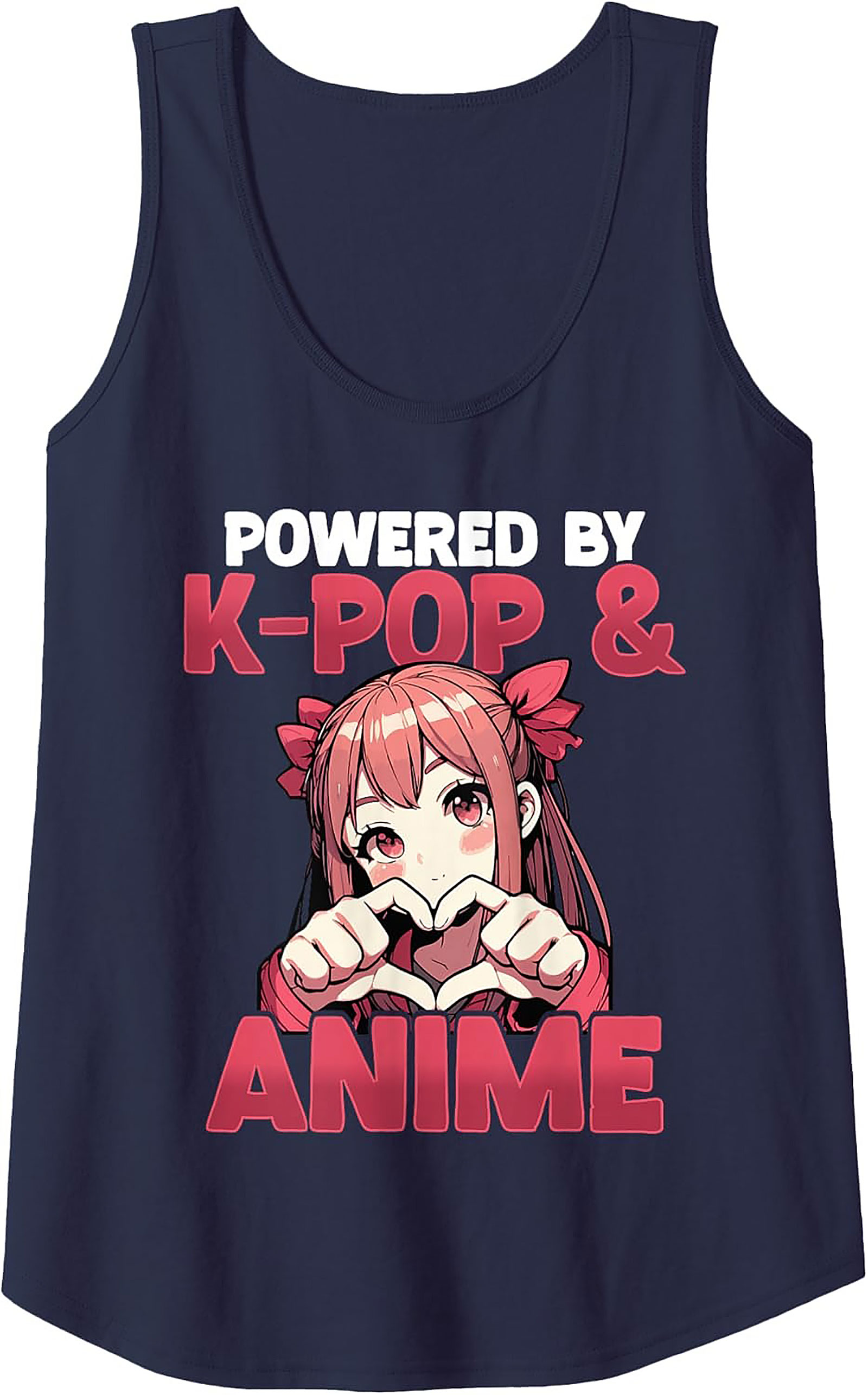 Powered By K-Pop & Anime Graphic Tank | Sleeveless Shirt