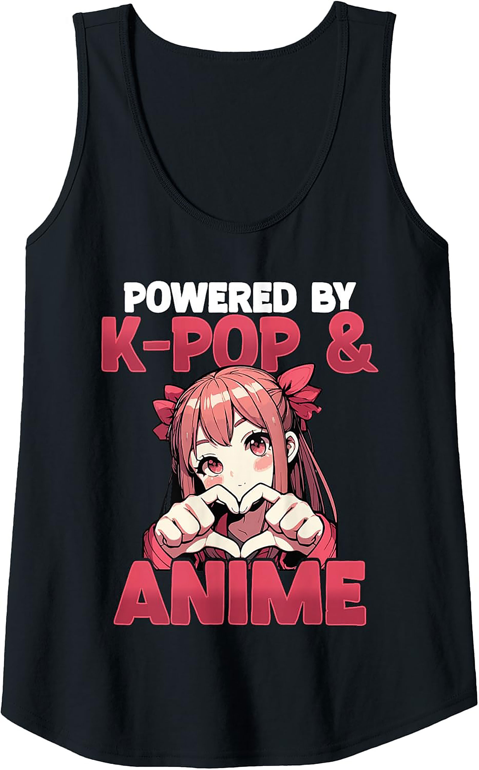 Powered By K-Pop & Anime Graphic Tank | Sleeveless Shirt