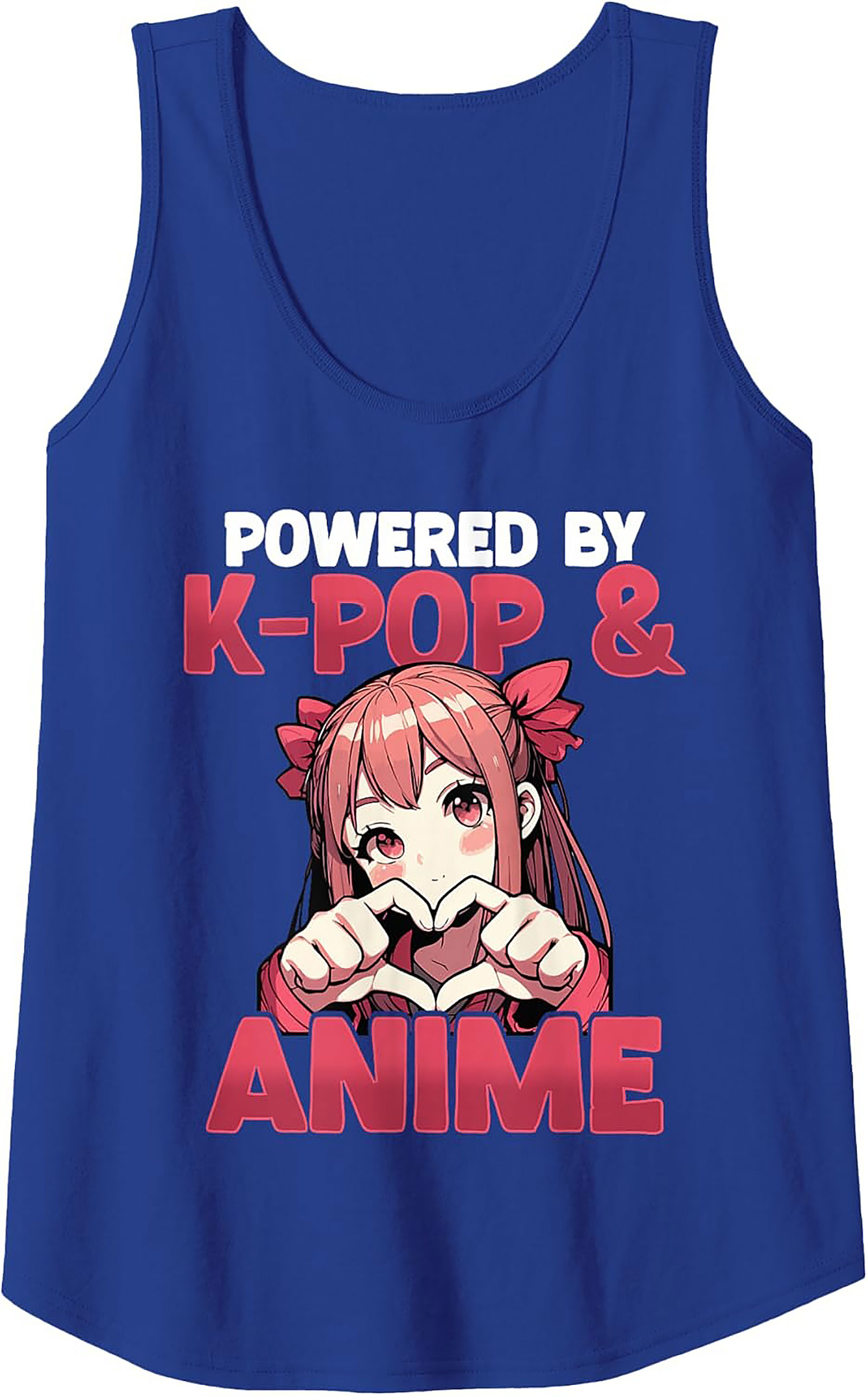 Powered By K-Pop & Anime Graphic Tank | Sleeveless Shirt