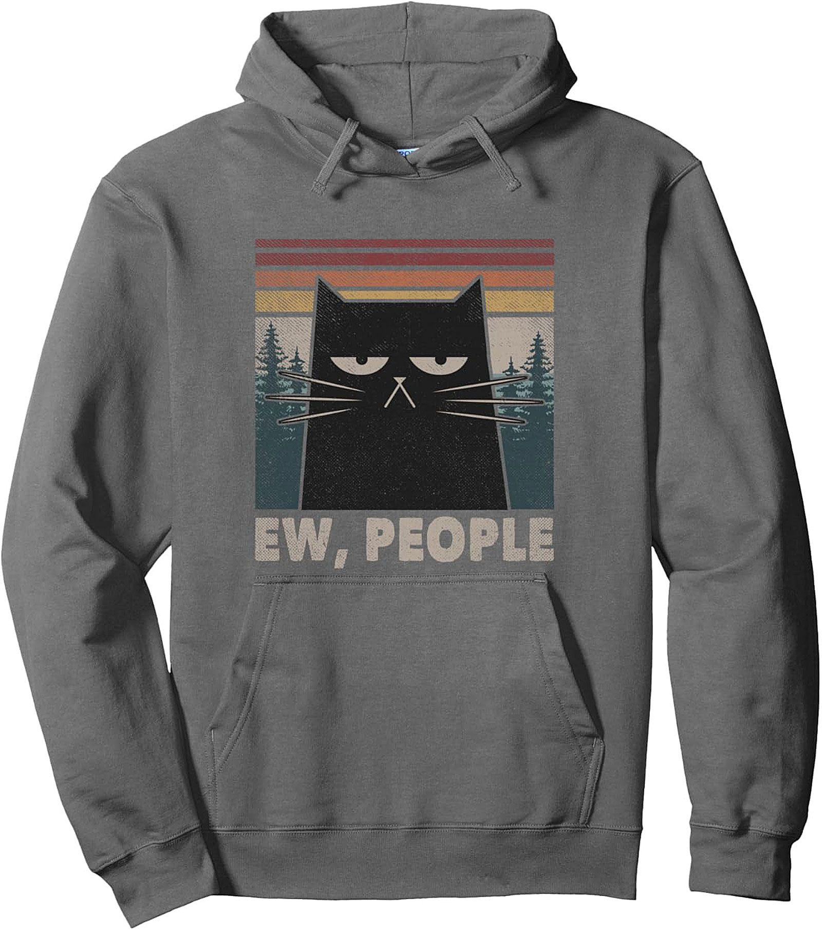 Introvert Cat Pullover Hoodie Ew, People Graphic