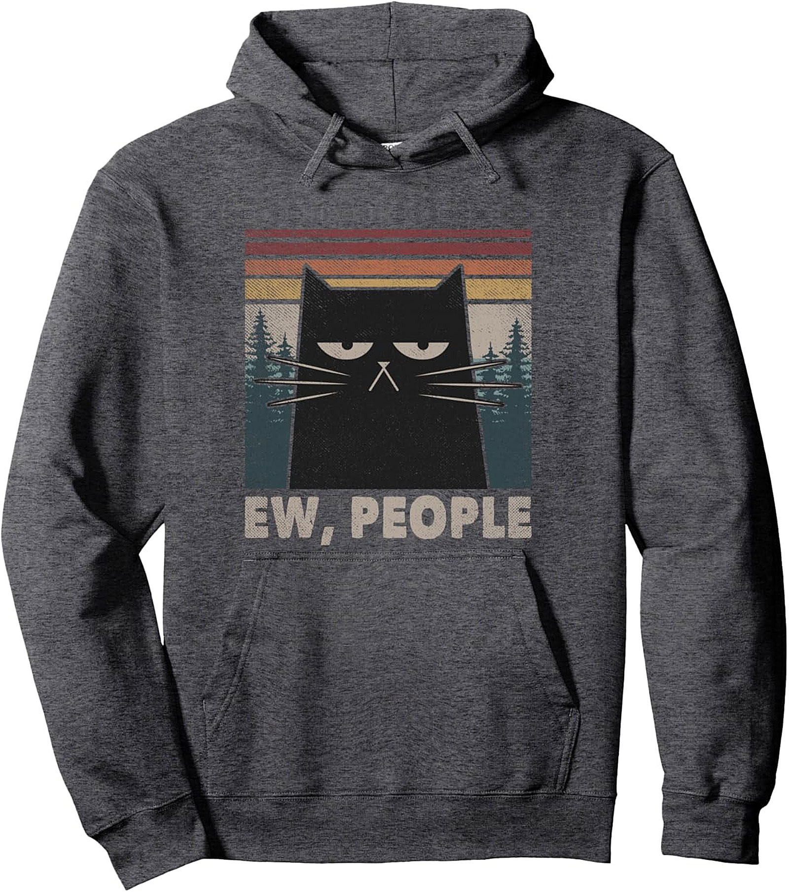 Introvert Cat Pullover Hoodie Ew, People Graphic