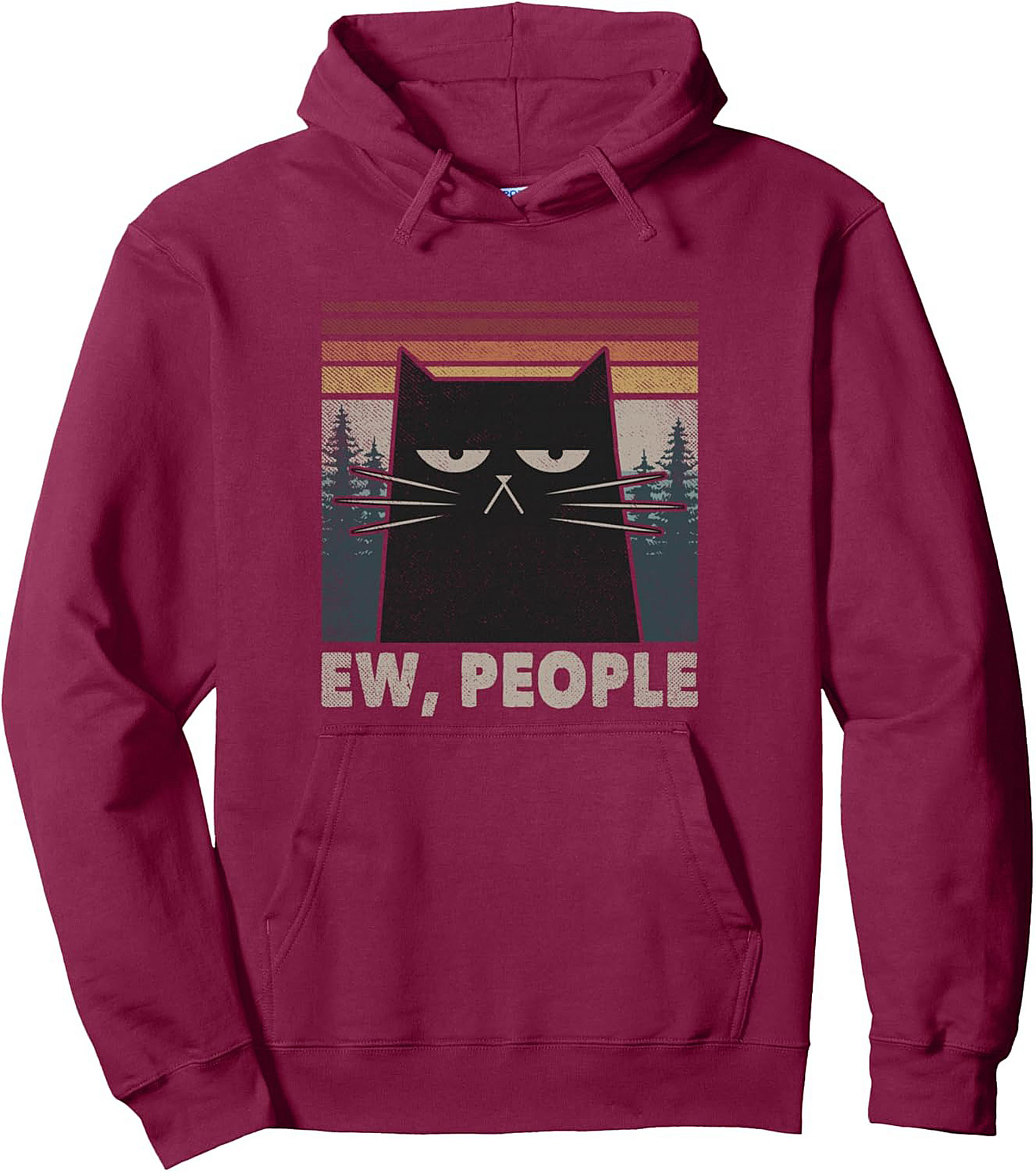 Introvert Cat Pullover Hoodie Ew, People Graphic