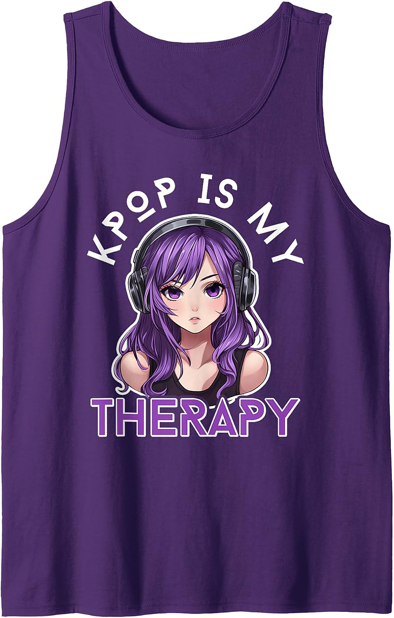 K-Pop Is My Therapy Graphic Tank | Anime Sleeveless Shirt