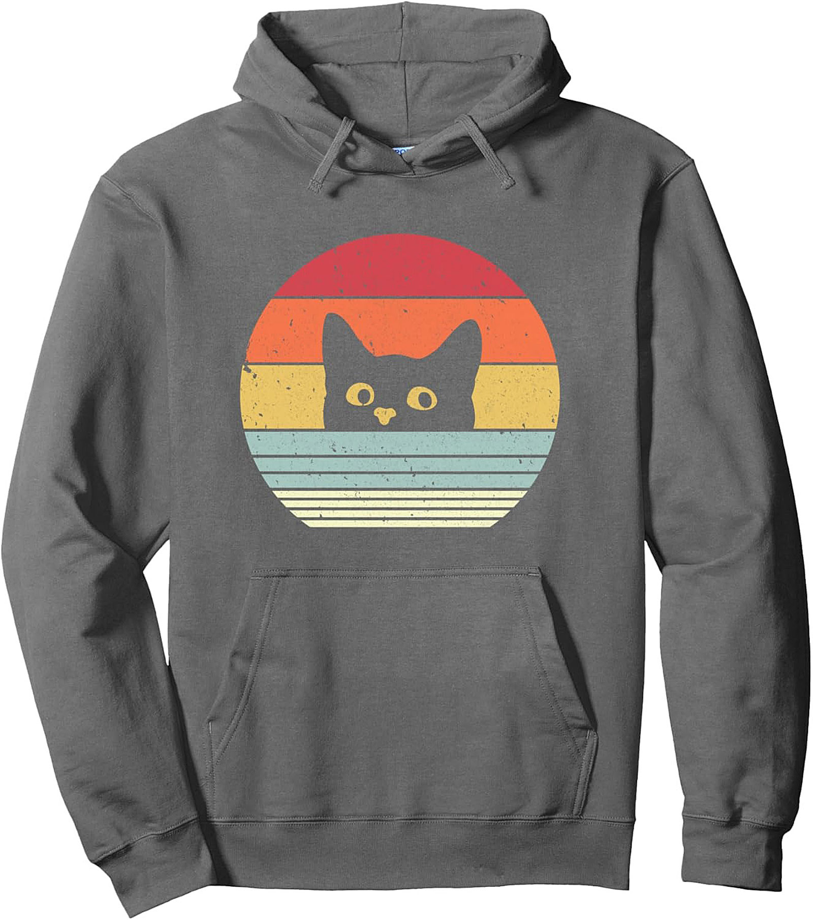 Retro Cat Lover Pullover Hoodie Vintage Graphic