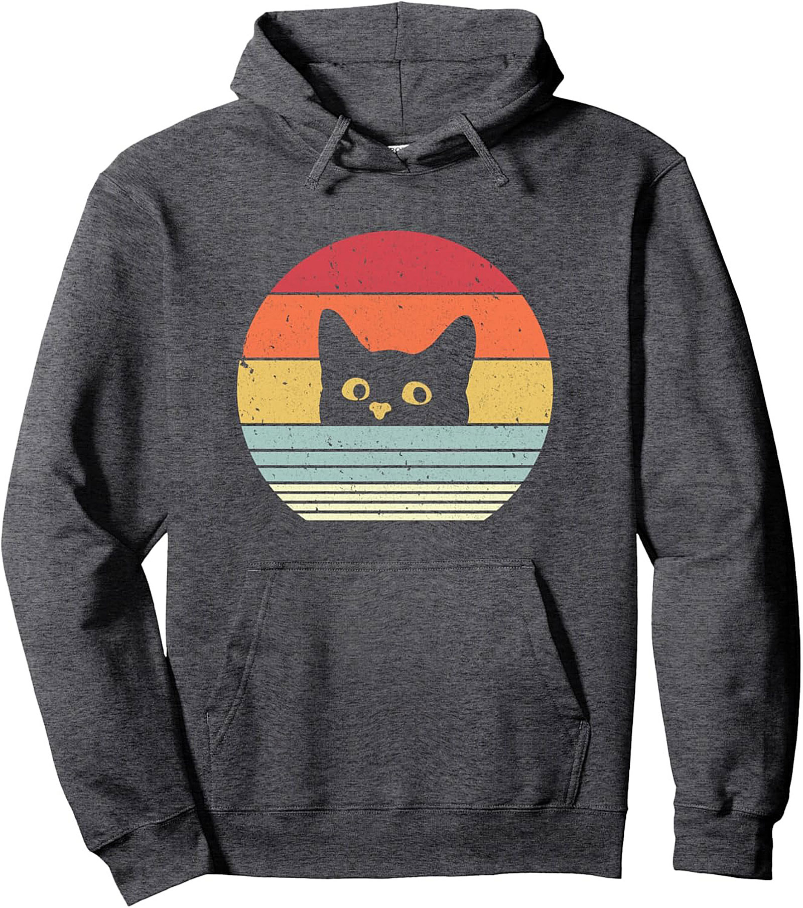 Retro Cat Lover Pullover Hoodie Vintage Graphic