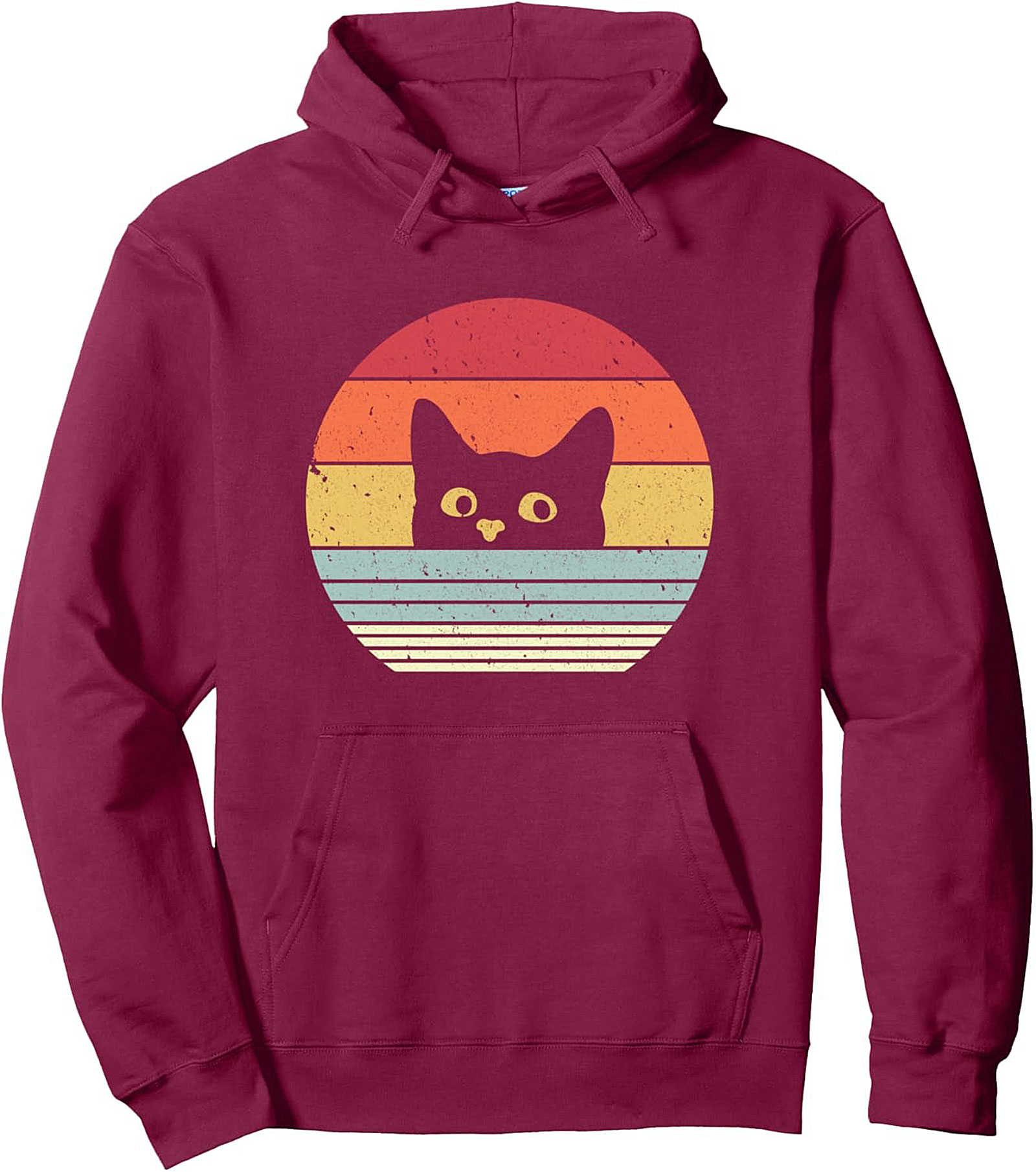 Retro Cat Lover Pullover Hoodie Vintage Graphic