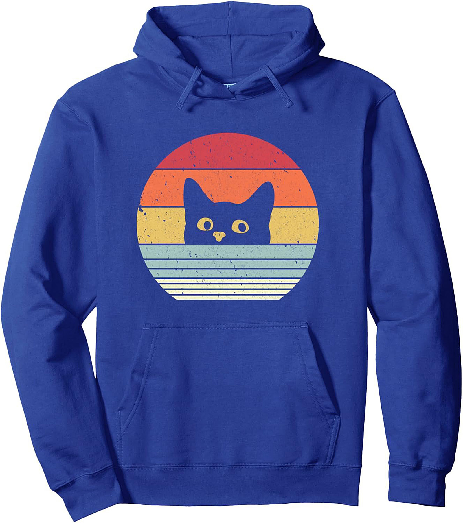 Retro Cat Lover Pullover Hoodie Vintage Graphic