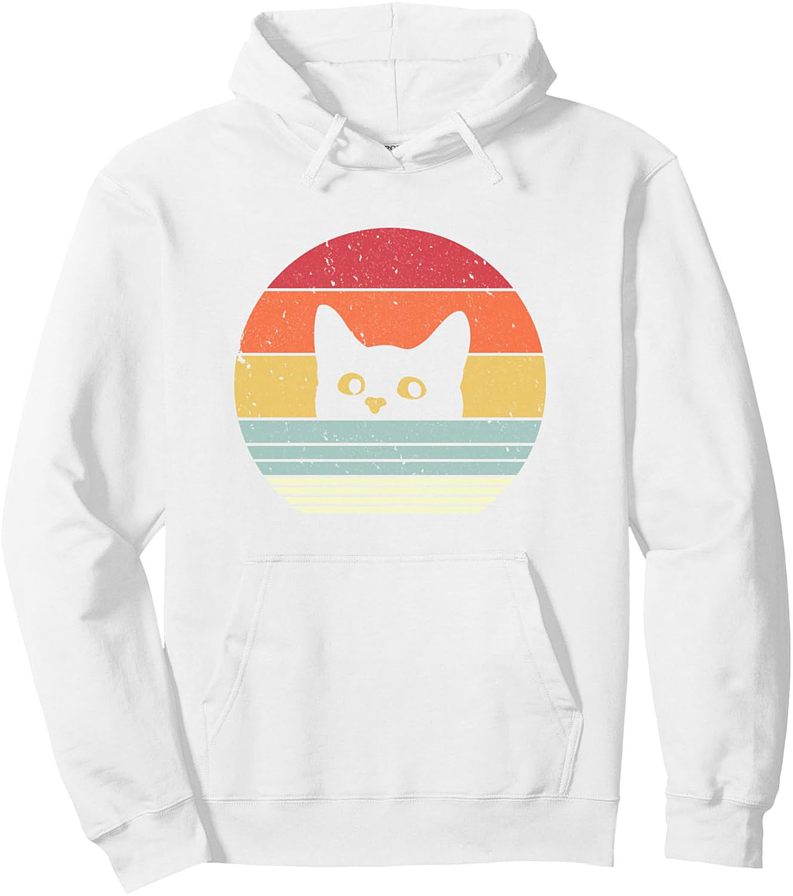 Retro Cat Lover Pullover Hoodie Vintage Graphic