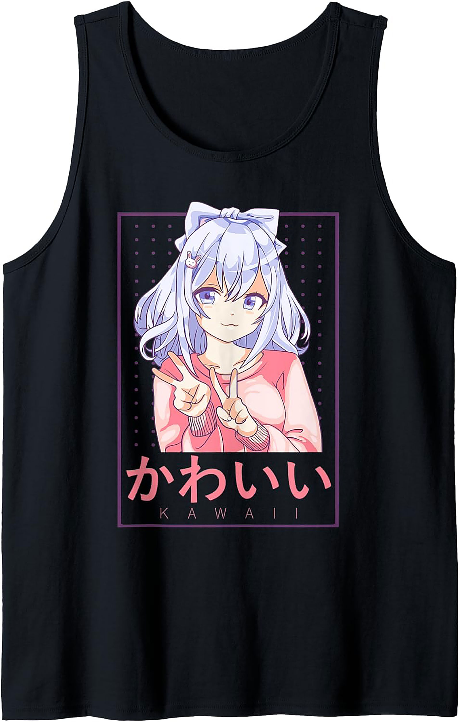 Kawaii Anime Graphic Tank Top | Cute Pastel Sleeveless