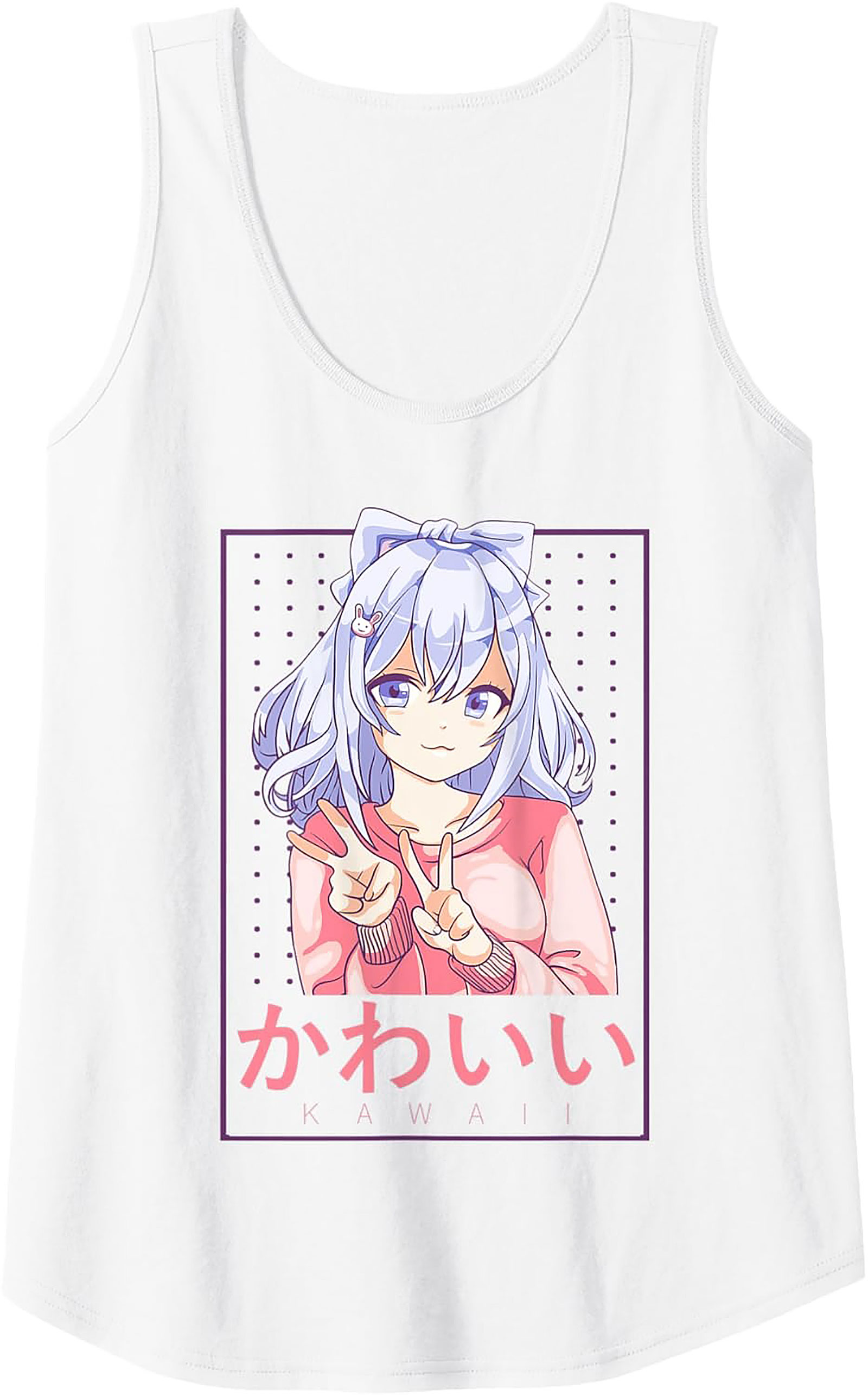 Kawaii Anime Graphic Tank Top | Cute Pastel Sleeveless