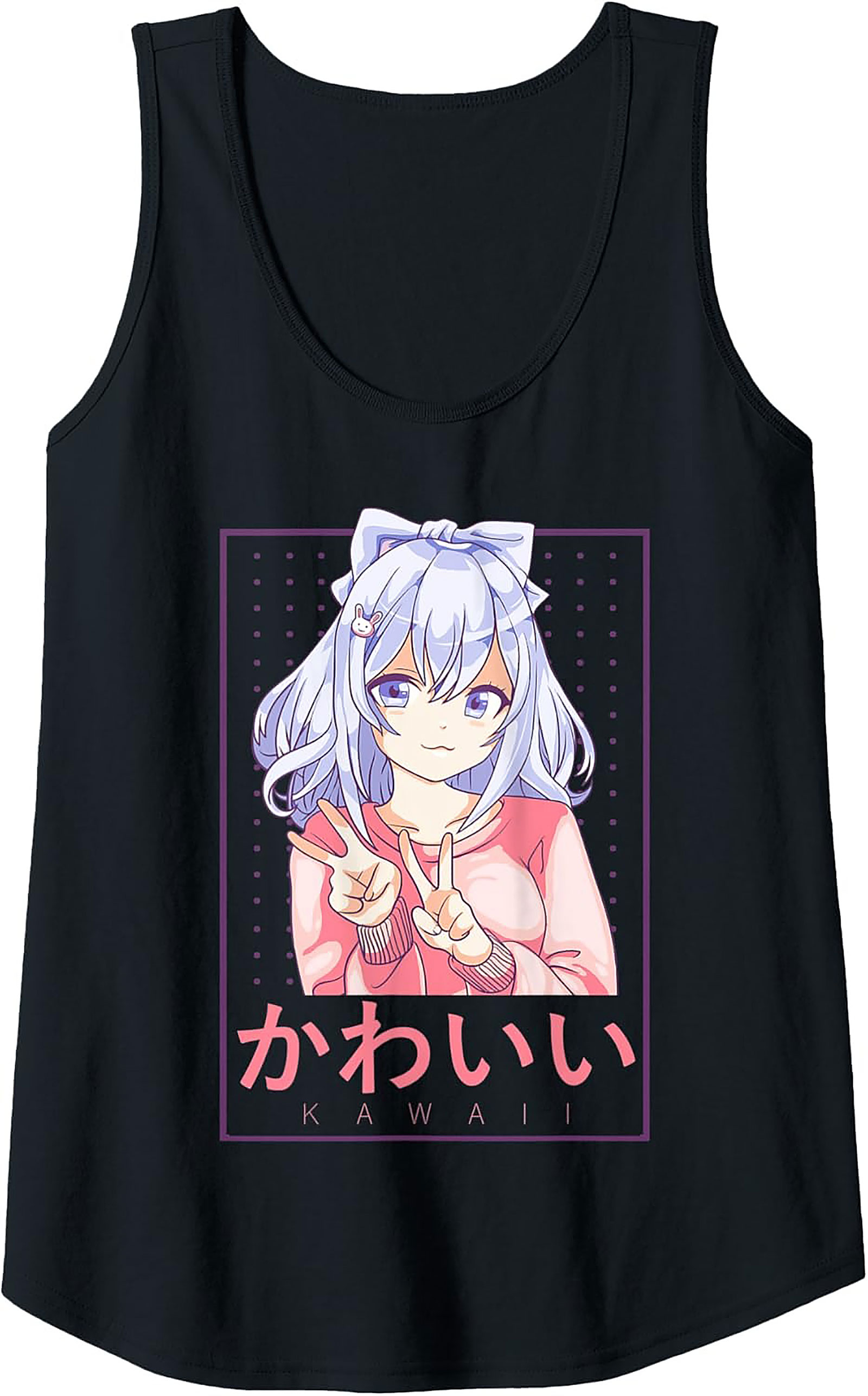 Kawaii Anime Graphic Tank Top | Cute Pastel Sleeveless