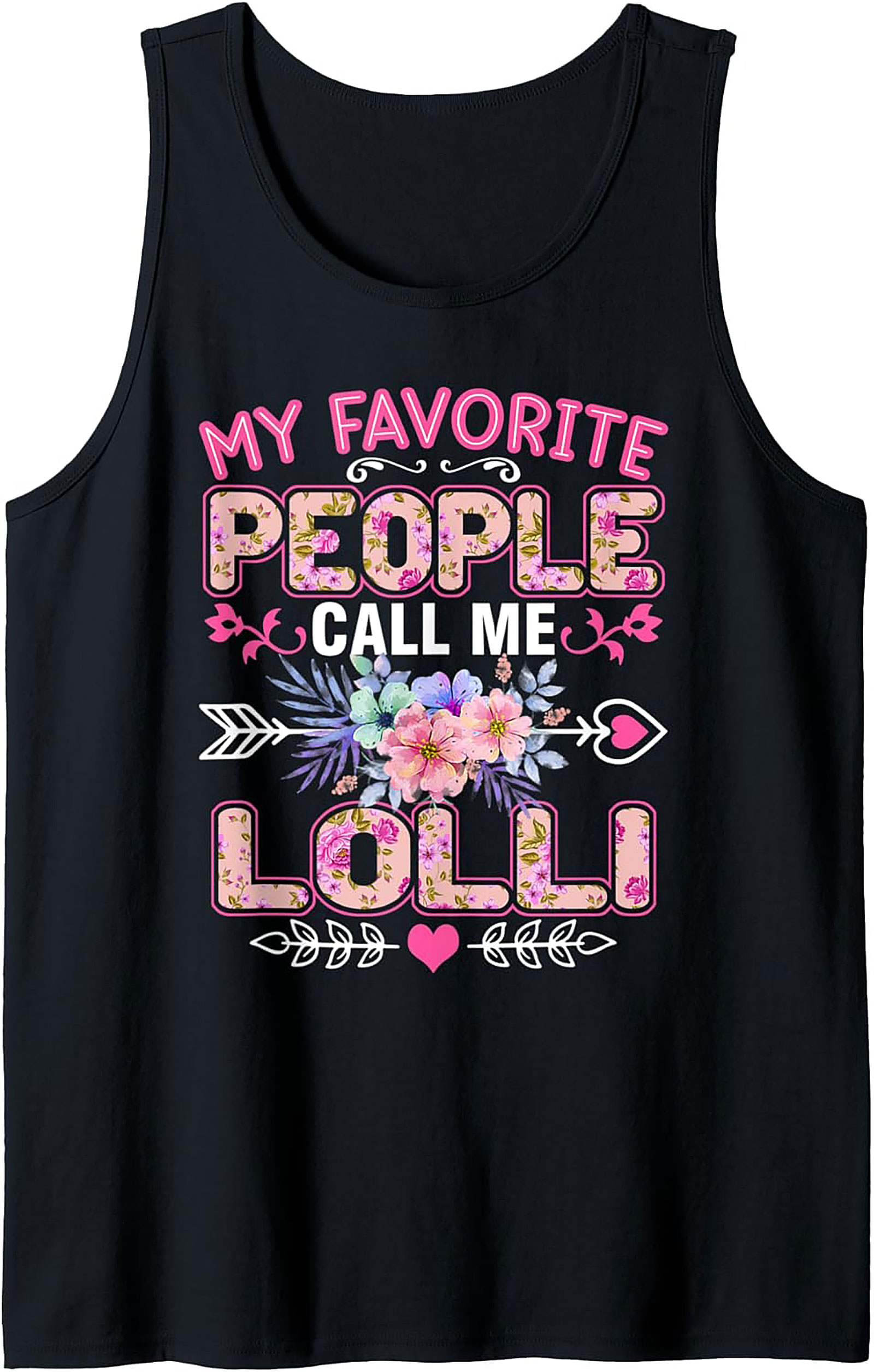 Lolli Graphic Tank Top Floral Sleeveless Shirt Gift