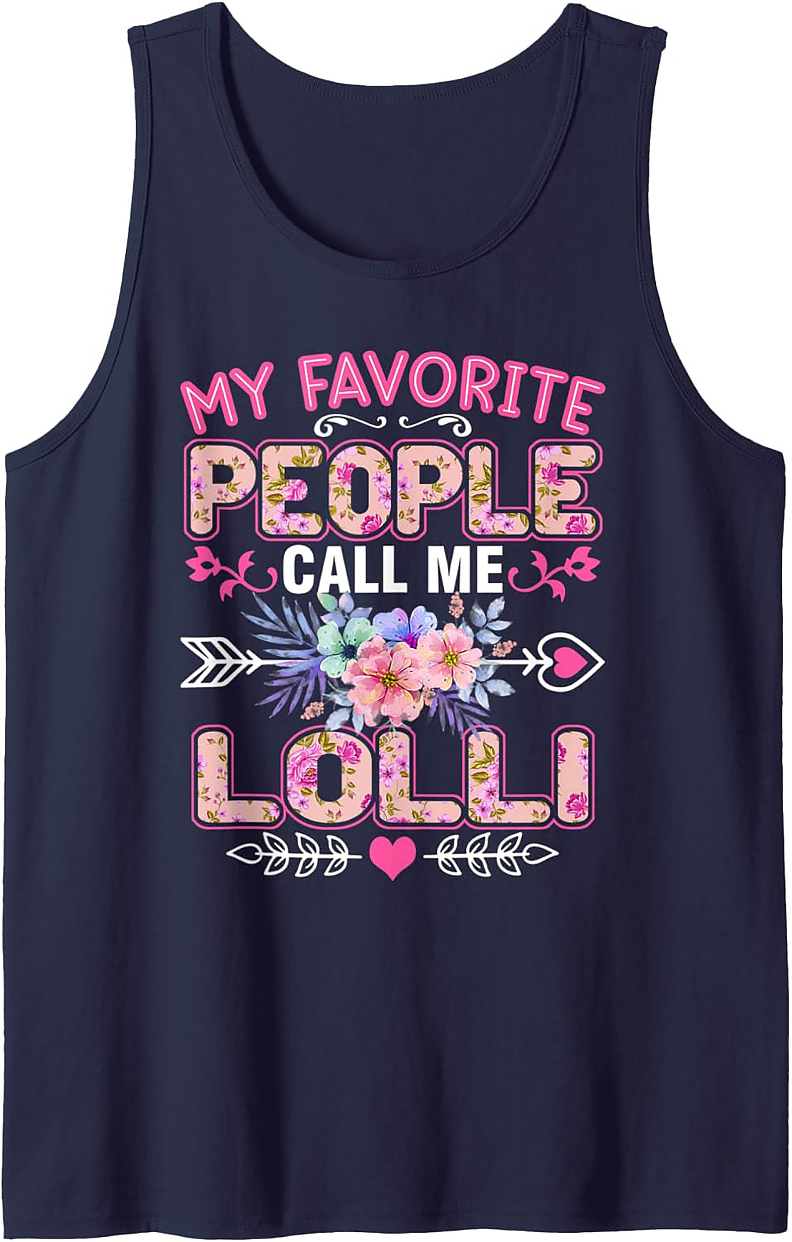 Lolli Graphic Tank Top Floral Sleeveless Shirt Gift