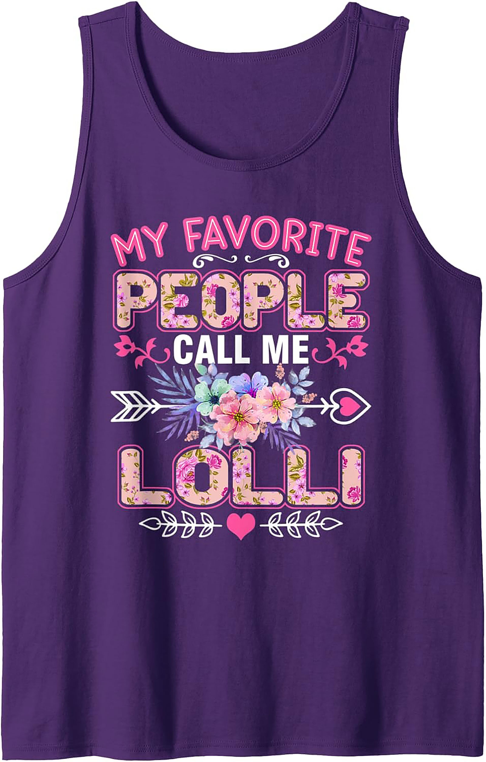 Lolli Graphic Tank Top Floral Sleeveless Shirt Gift