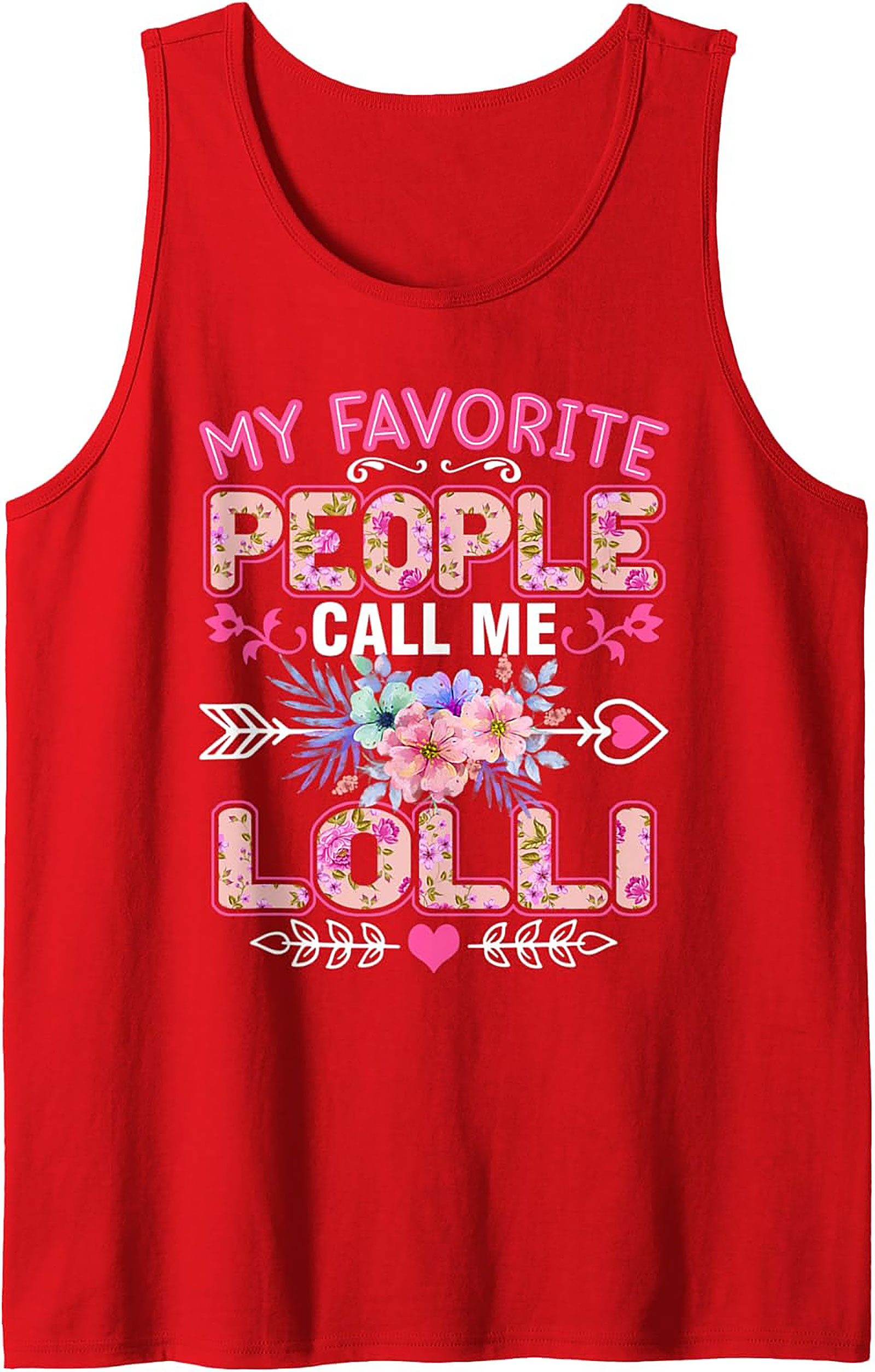 Lolli Graphic Tank Top Floral Sleeveless Shirt Gift