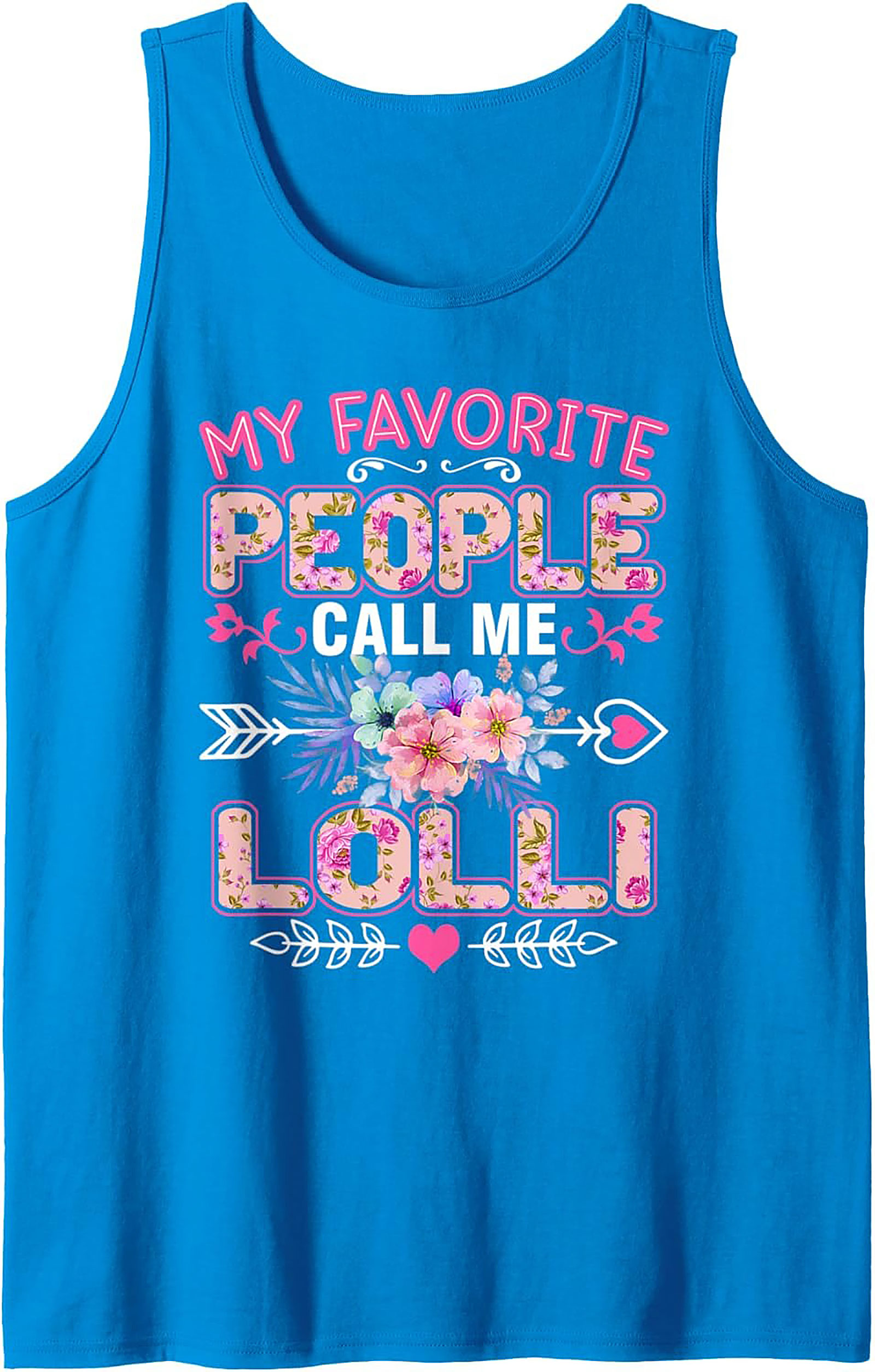 Lolli Graphic Tank Top Floral Sleeveless Shirt Gift