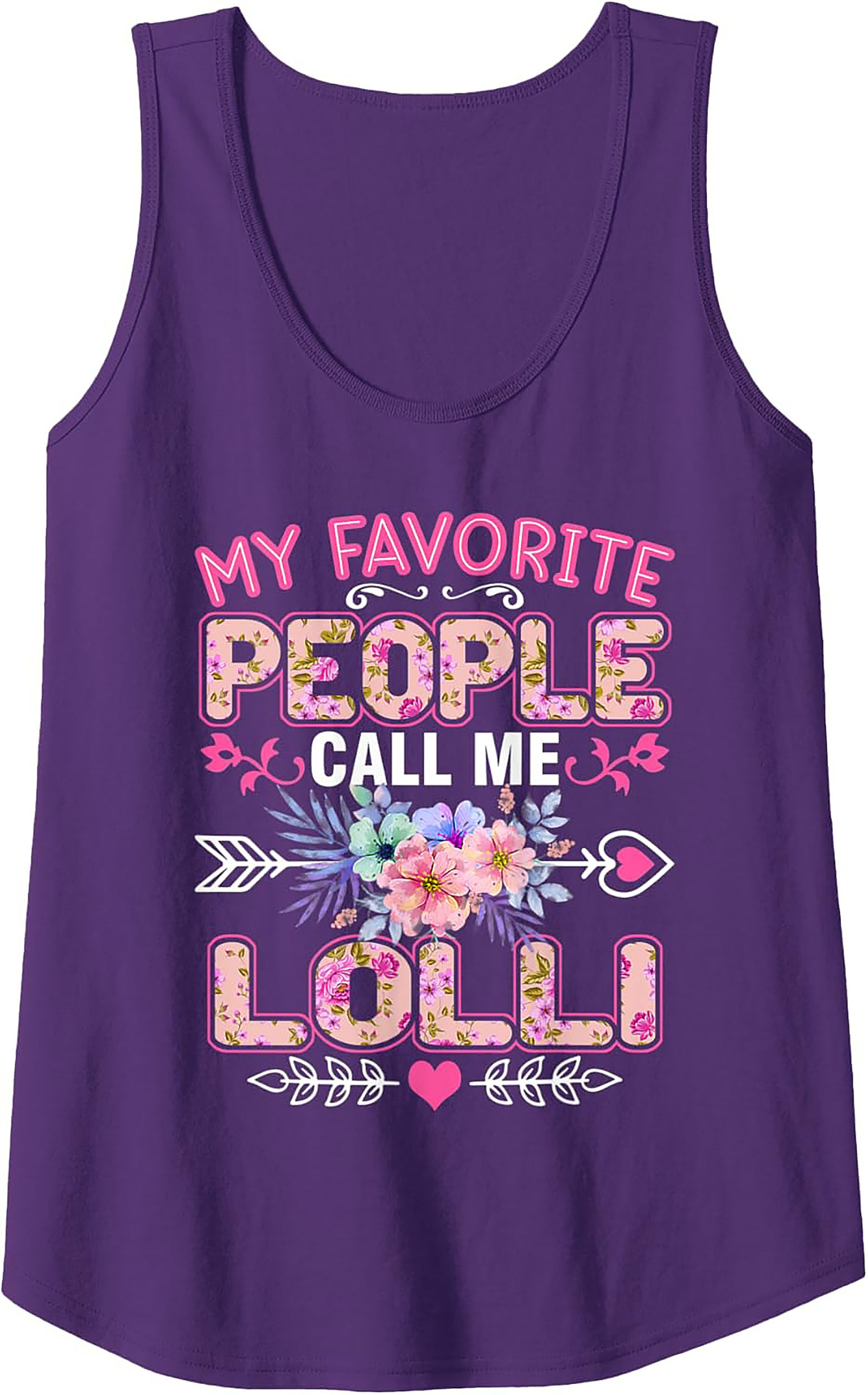 Lolli Graphic Tank Top Floral Sleeveless Shirt Gift