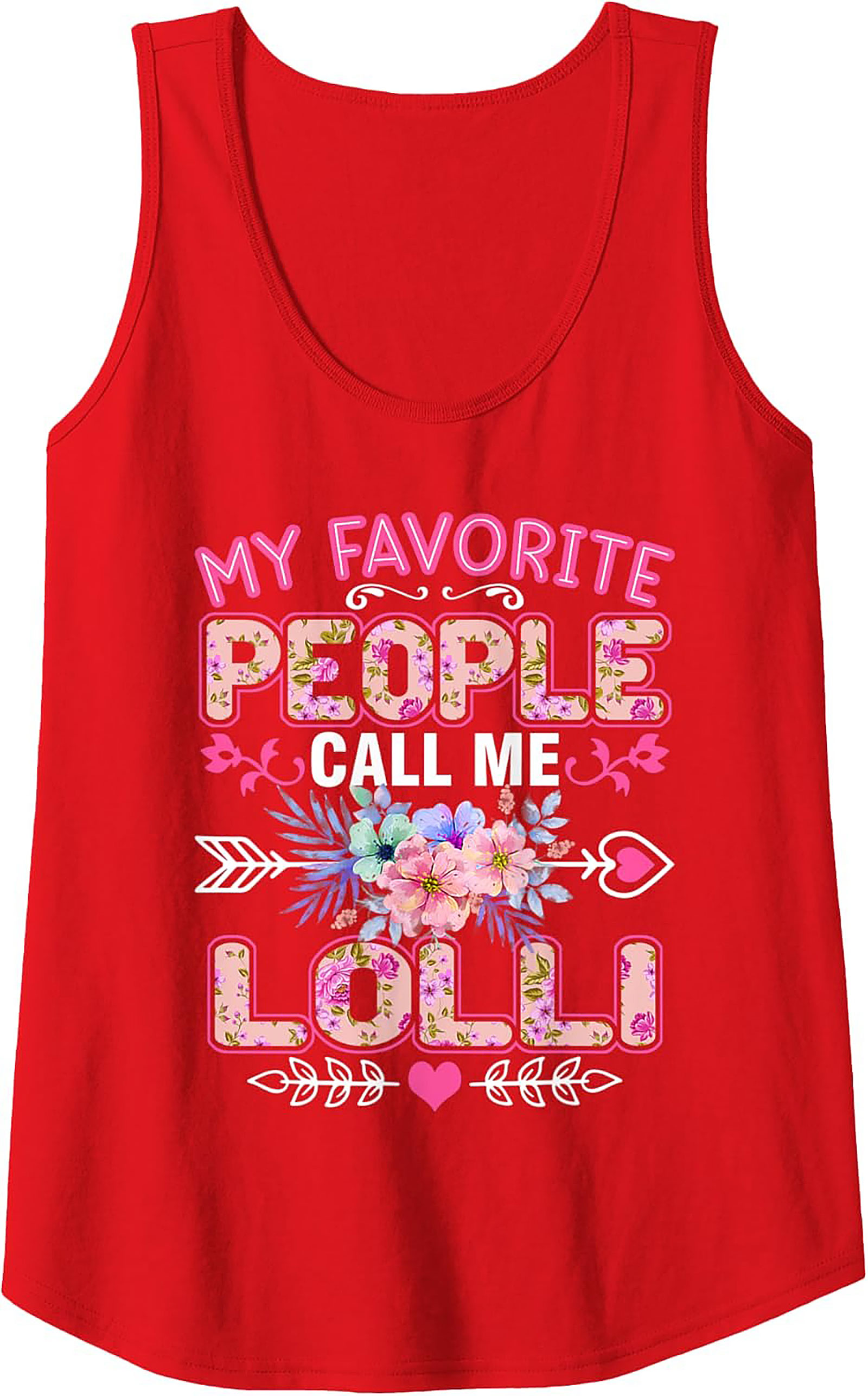Lolli Graphic Tank Top Floral Sleeveless Shirt Gift