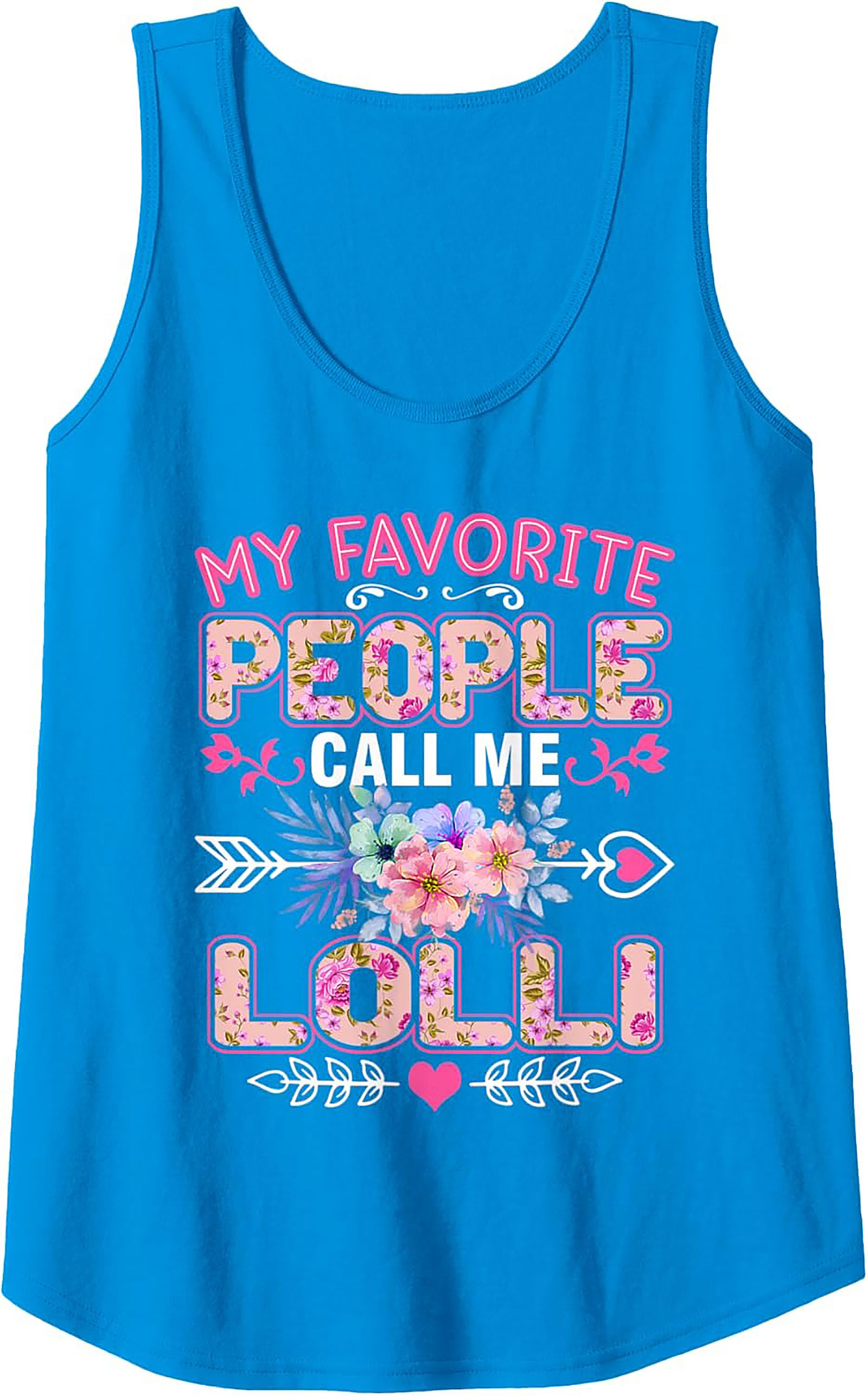 Lolli Graphic Tank Top Floral Sleeveless Shirt Gift