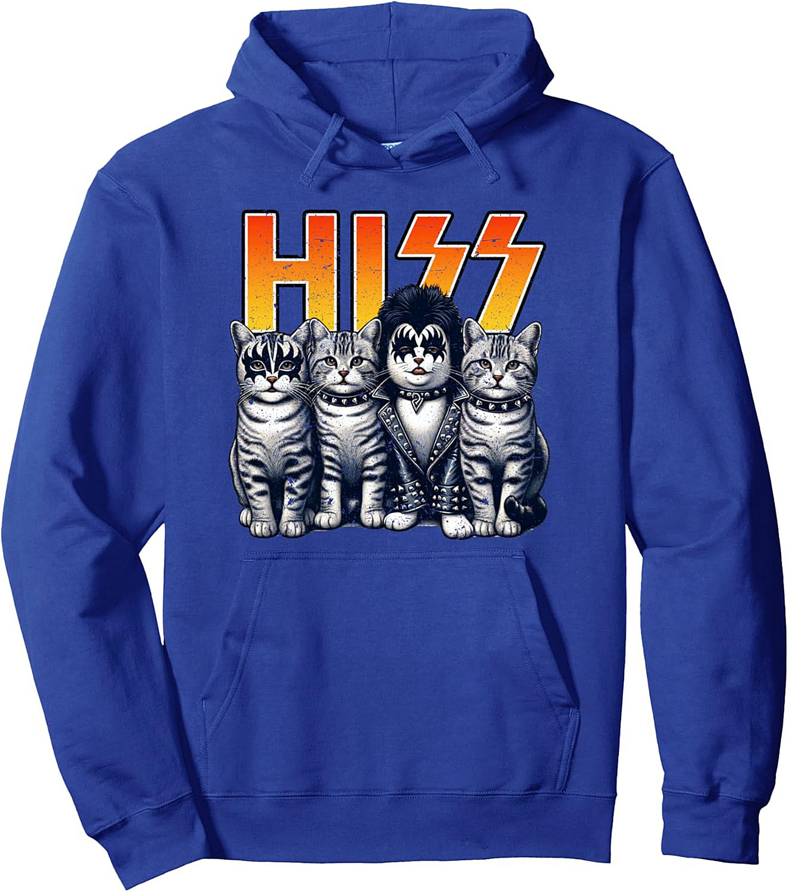 KISS Cat Parody Hoodie HISS Band Pullover Gift Idea