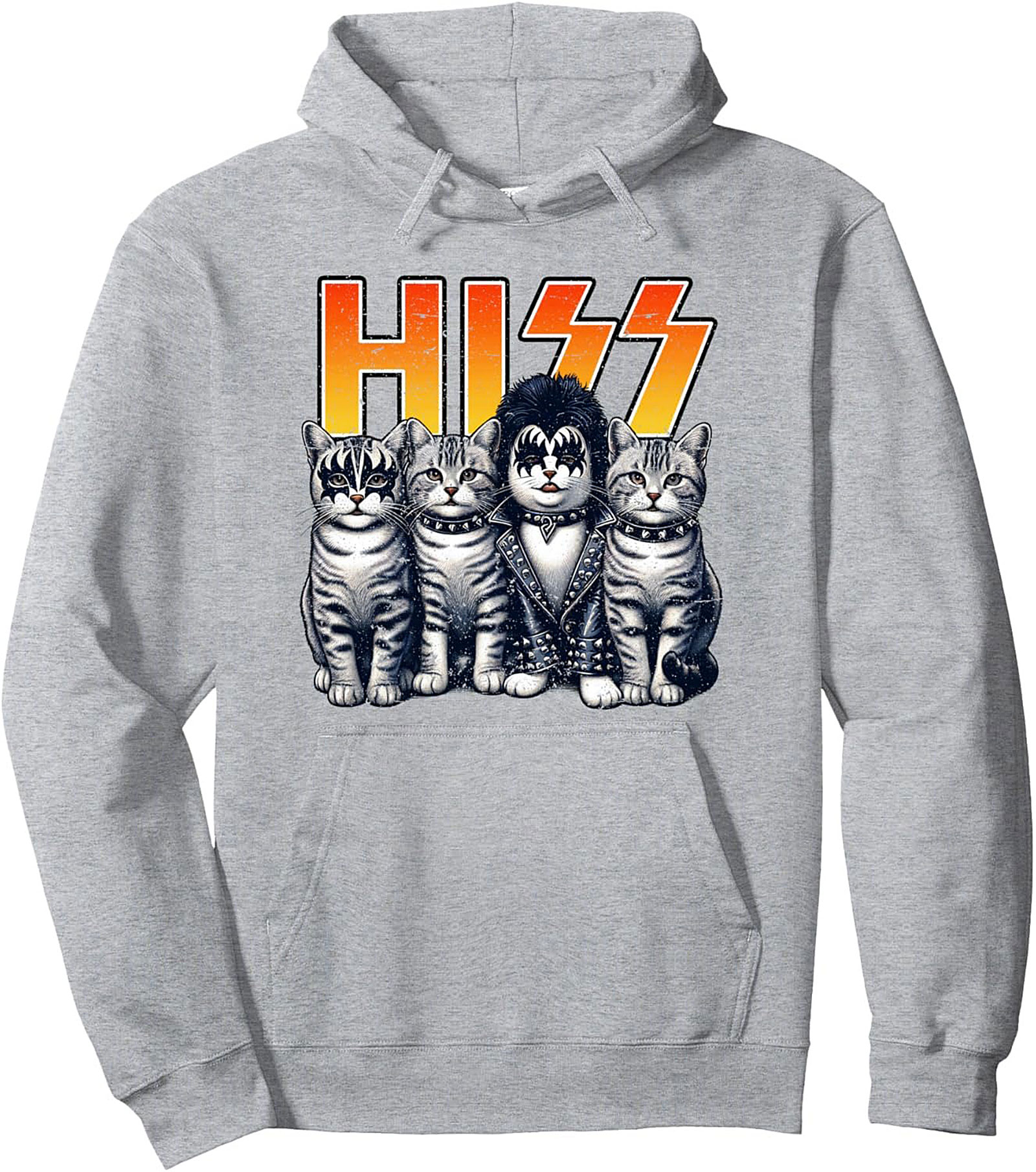 KISS Cat Parody Hoodie HISS Band Pullover Gift Idea