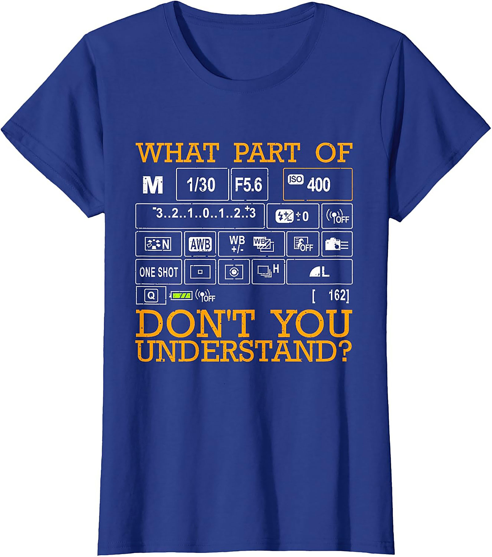 Manual Camera Settings Photography Graphic Tee | Funny Shirt
