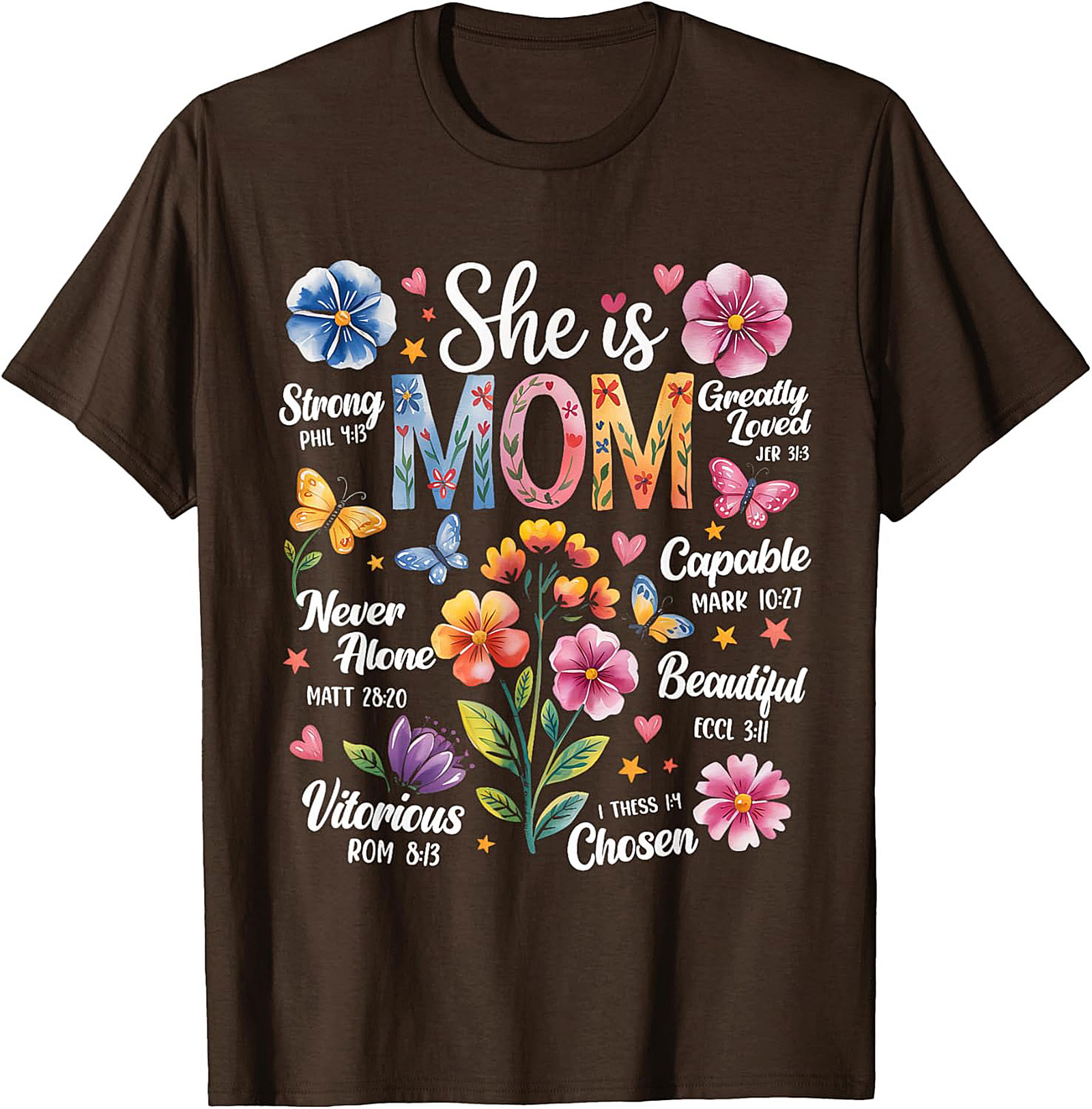 Faith Mom T-Shirt Christian Bible Verse Graphic Tee Gift