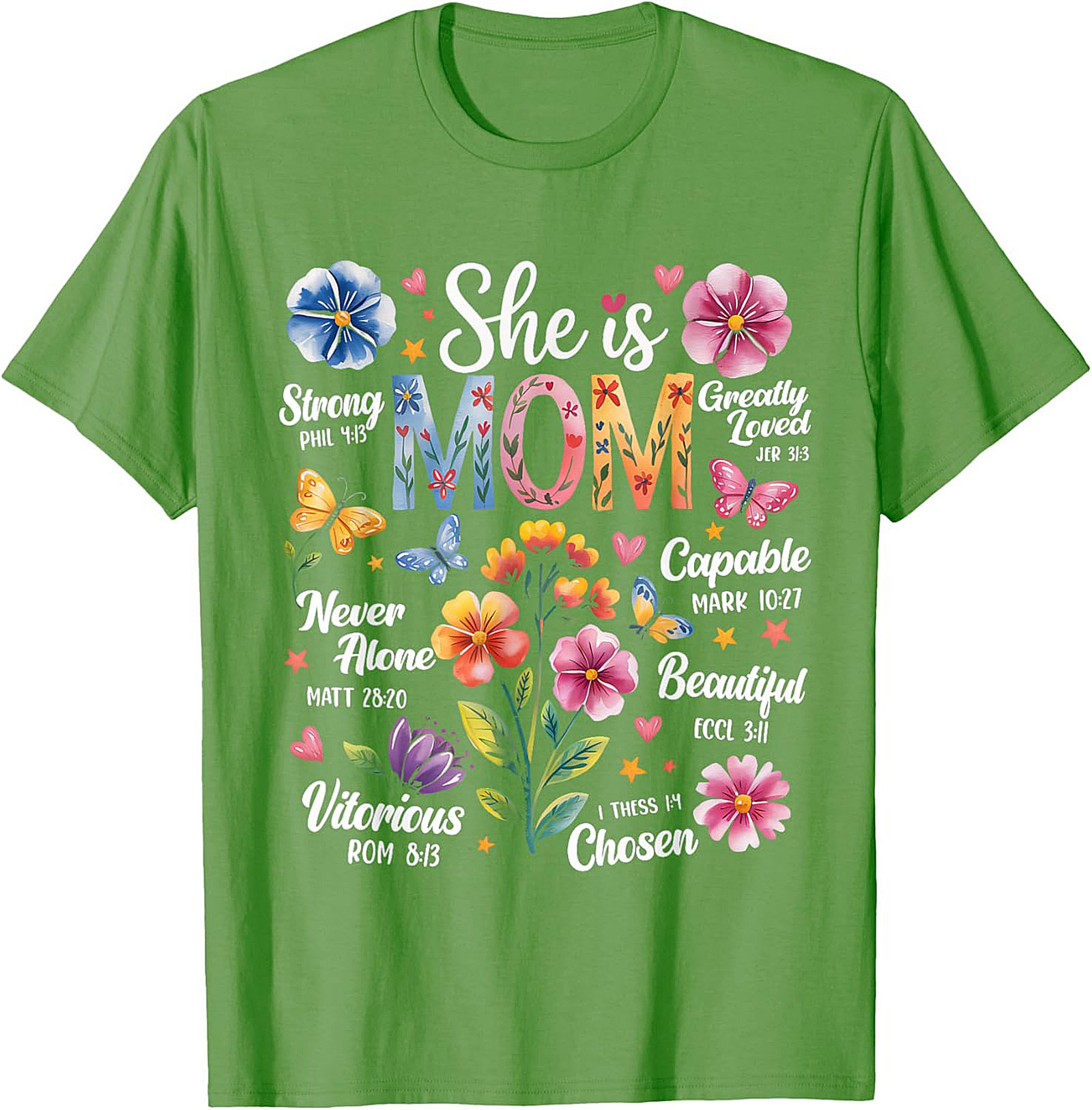 Faith Mom T-Shirt Christian Bible Verse Graphic Tee Gift