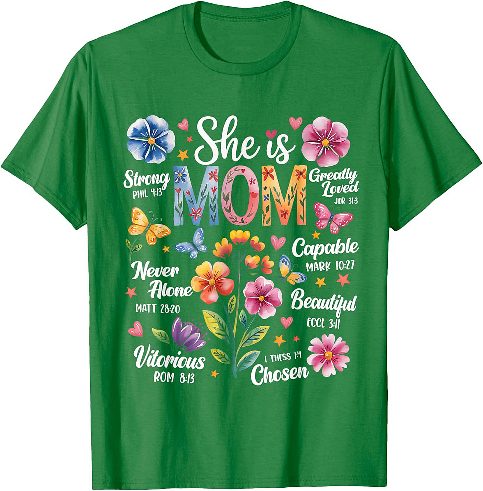 Faith Mom T-Shirt Christian Bible Verse Graphic Tee Gift