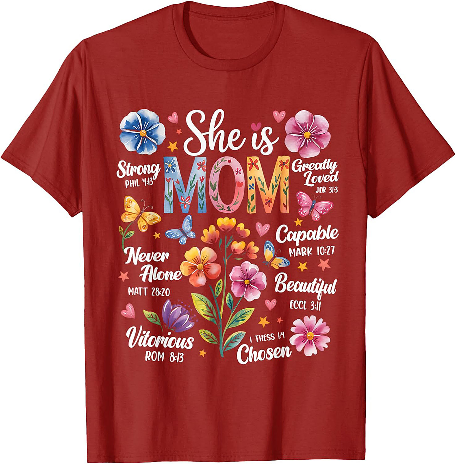 Faith Mom T-Shirt Christian Bible Verse Graphic Tee Gift