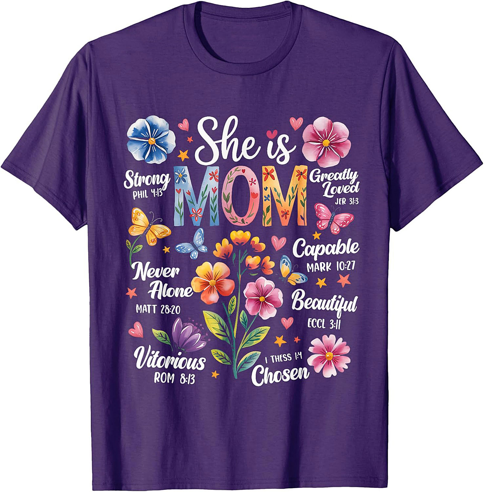 Faith Mom T-Shirt Christian Bible Verse Graphic Tee Gift