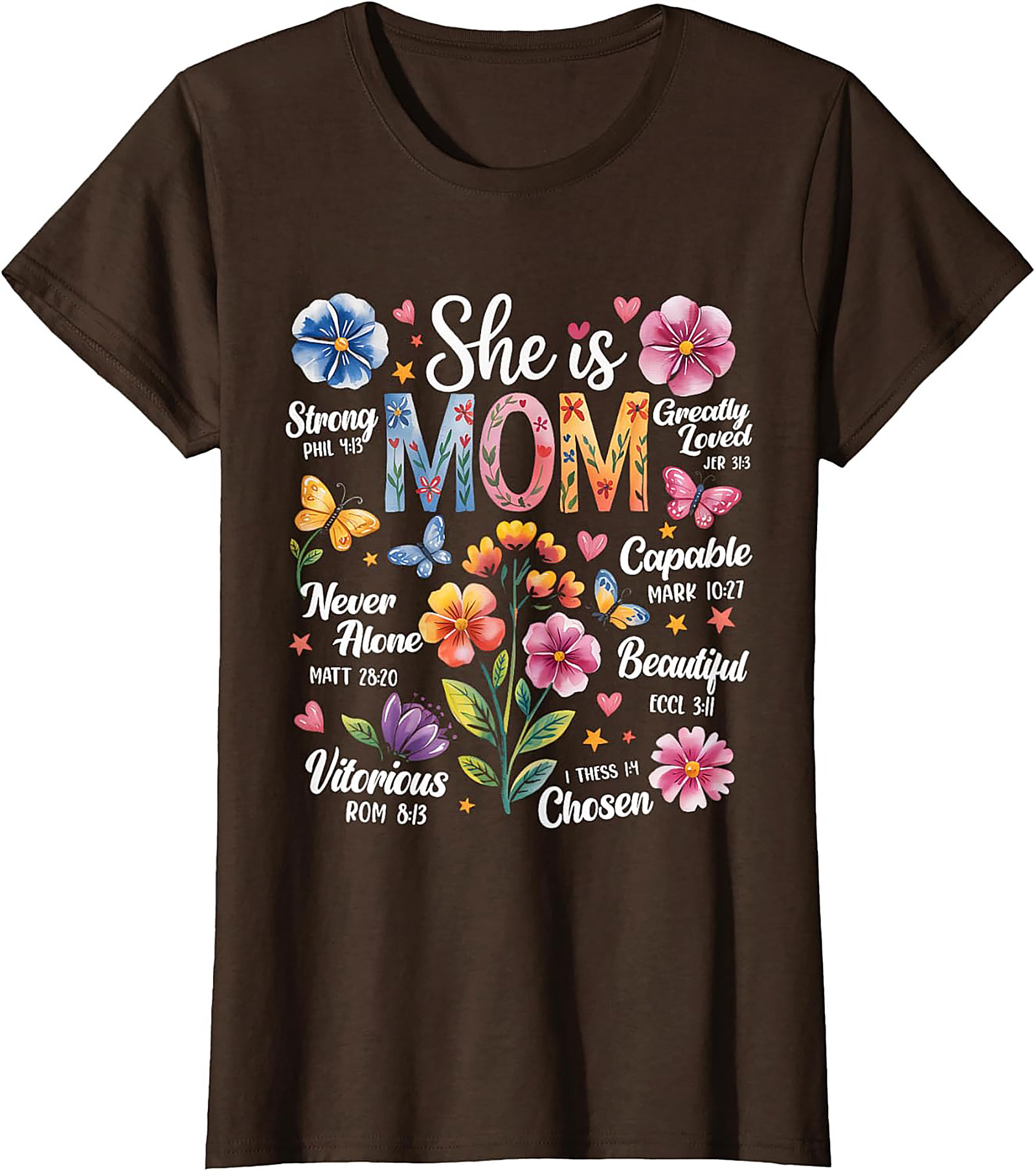 Faith Mom T-Shirt Christian Bible Verse Graphic Tee Gift