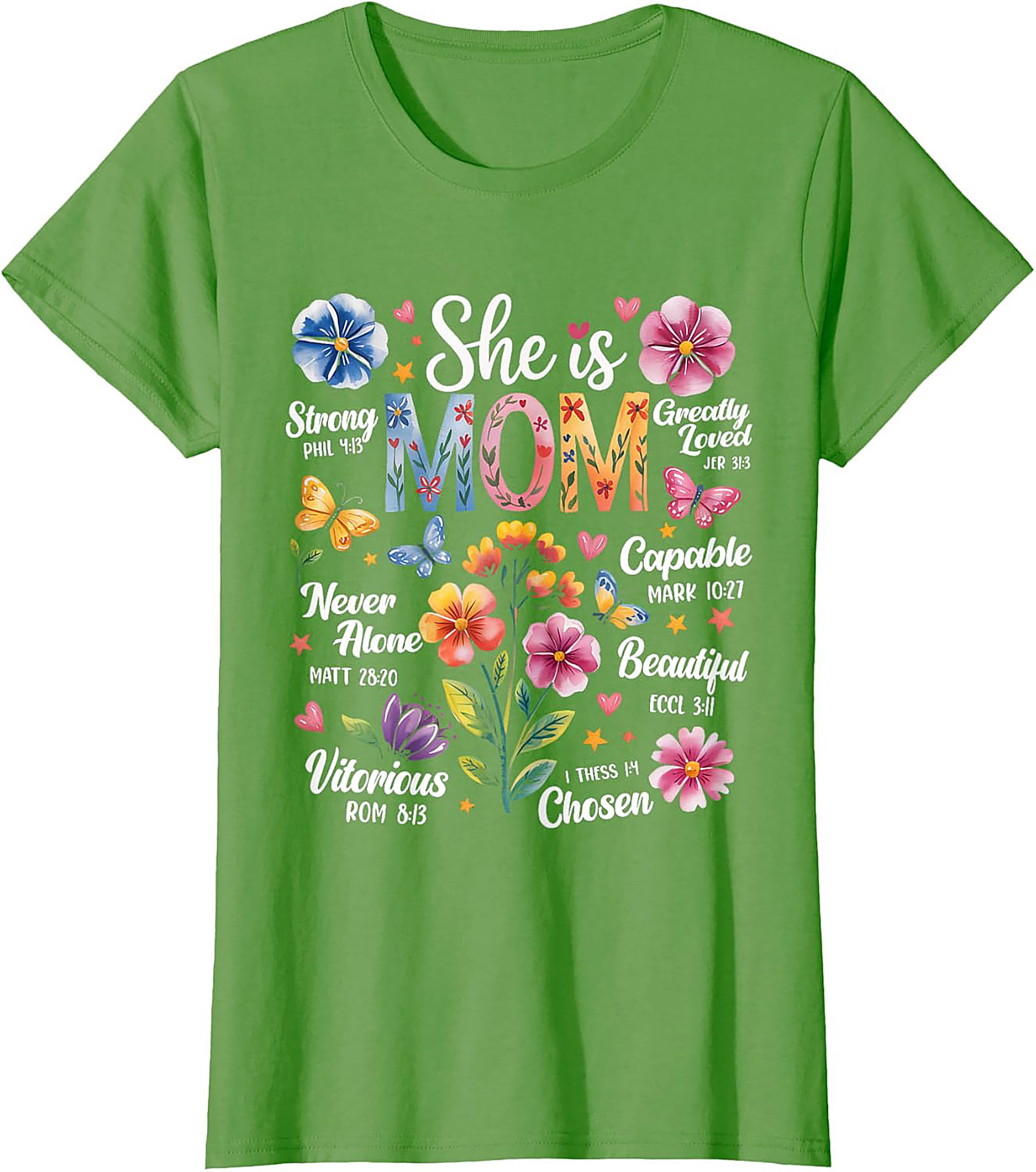 Faith Mom T-Shirt Christian Bible Verse Graphic Tee Gift