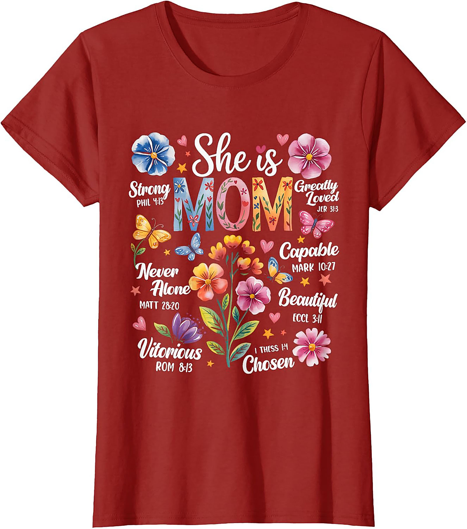 Faith Mom T-Shirt Christian Bible Verse Graphic Tee Gift