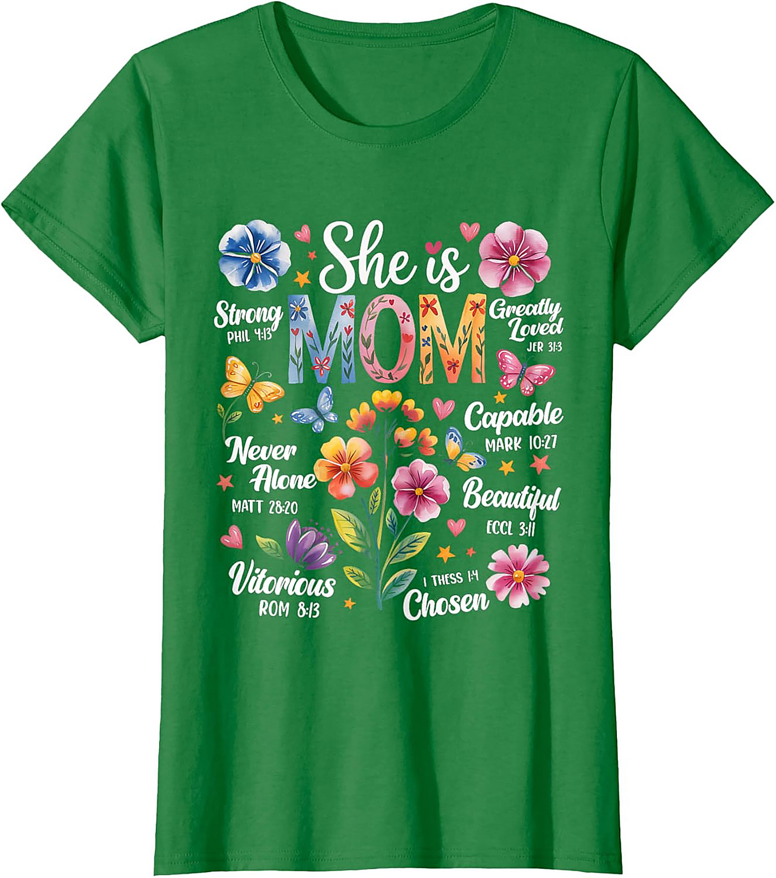 Faith Mom T-Shirt Christian Bible Verse Graphic Tee Gift