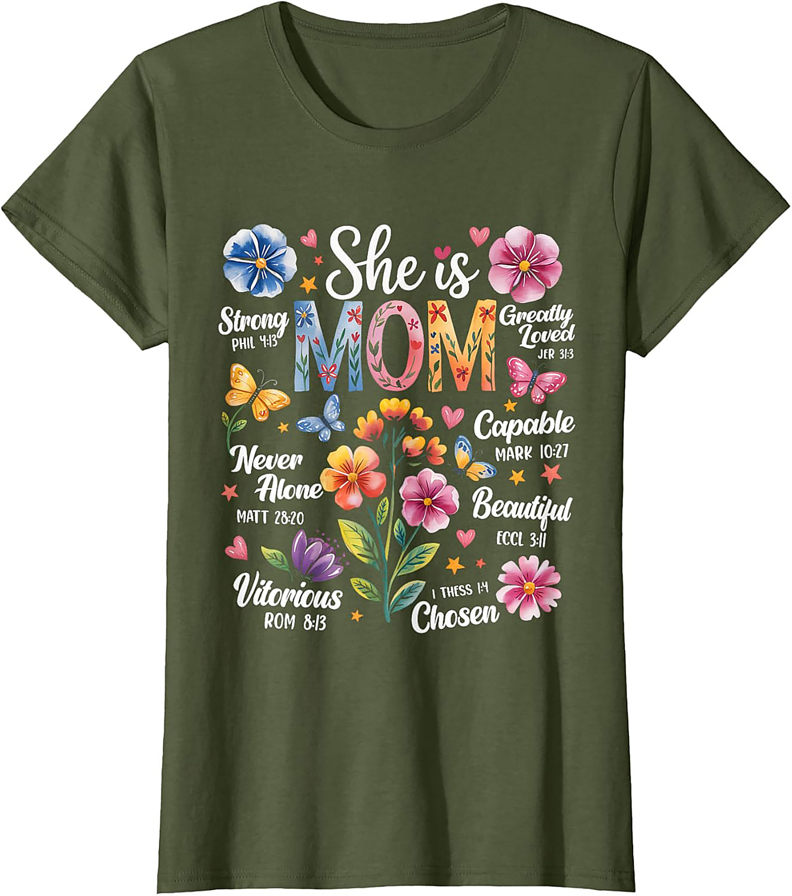 Faith Mom T-Shirt Christian Bible Verse Graphic Tee Gift