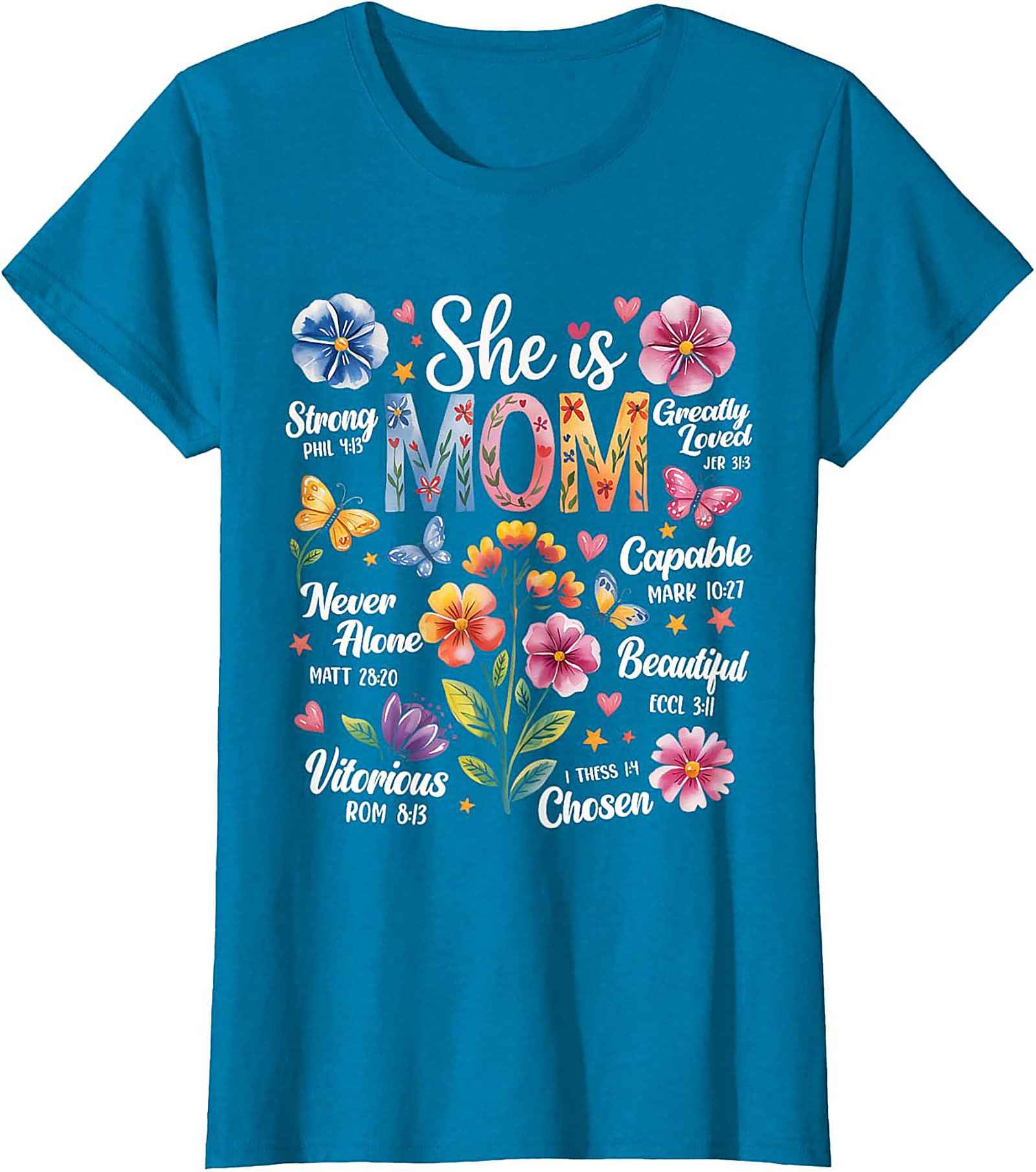 Faith Mom T-Shirt Christian Bible Verse Graphic Tee Gift