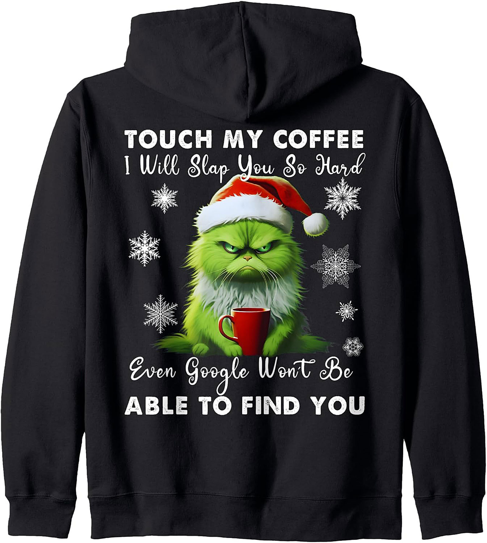 Grumpy Coffee Christmas Pullover Hoodie Don't Touch My Mug