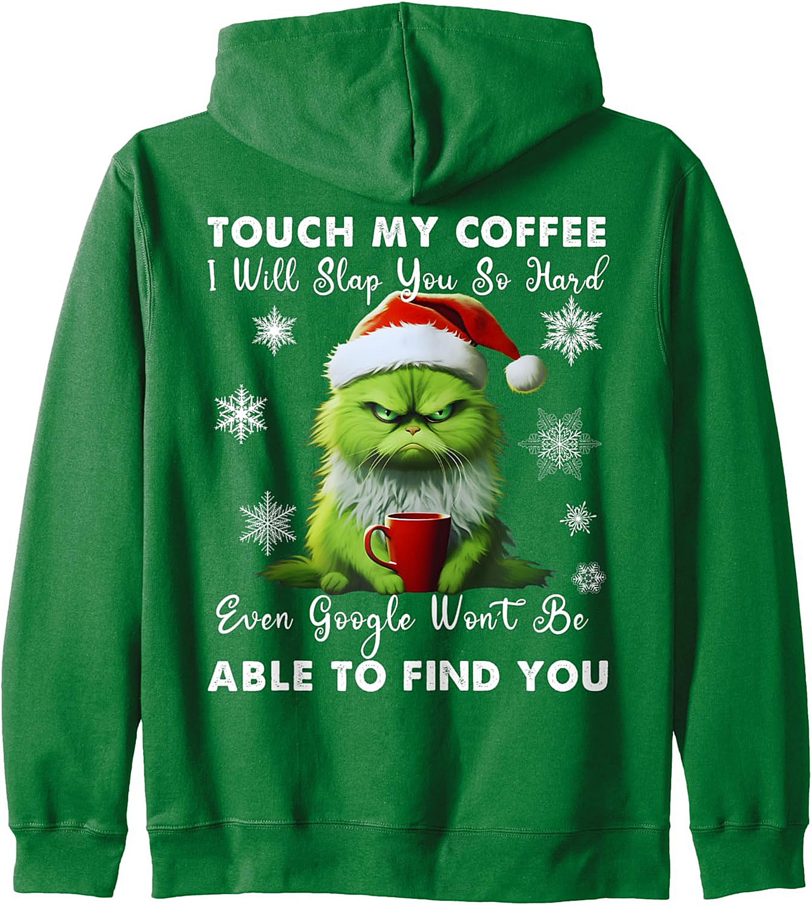 Grumpy Coffee Christmas Pullover Hoodie Don't Touch My Mug