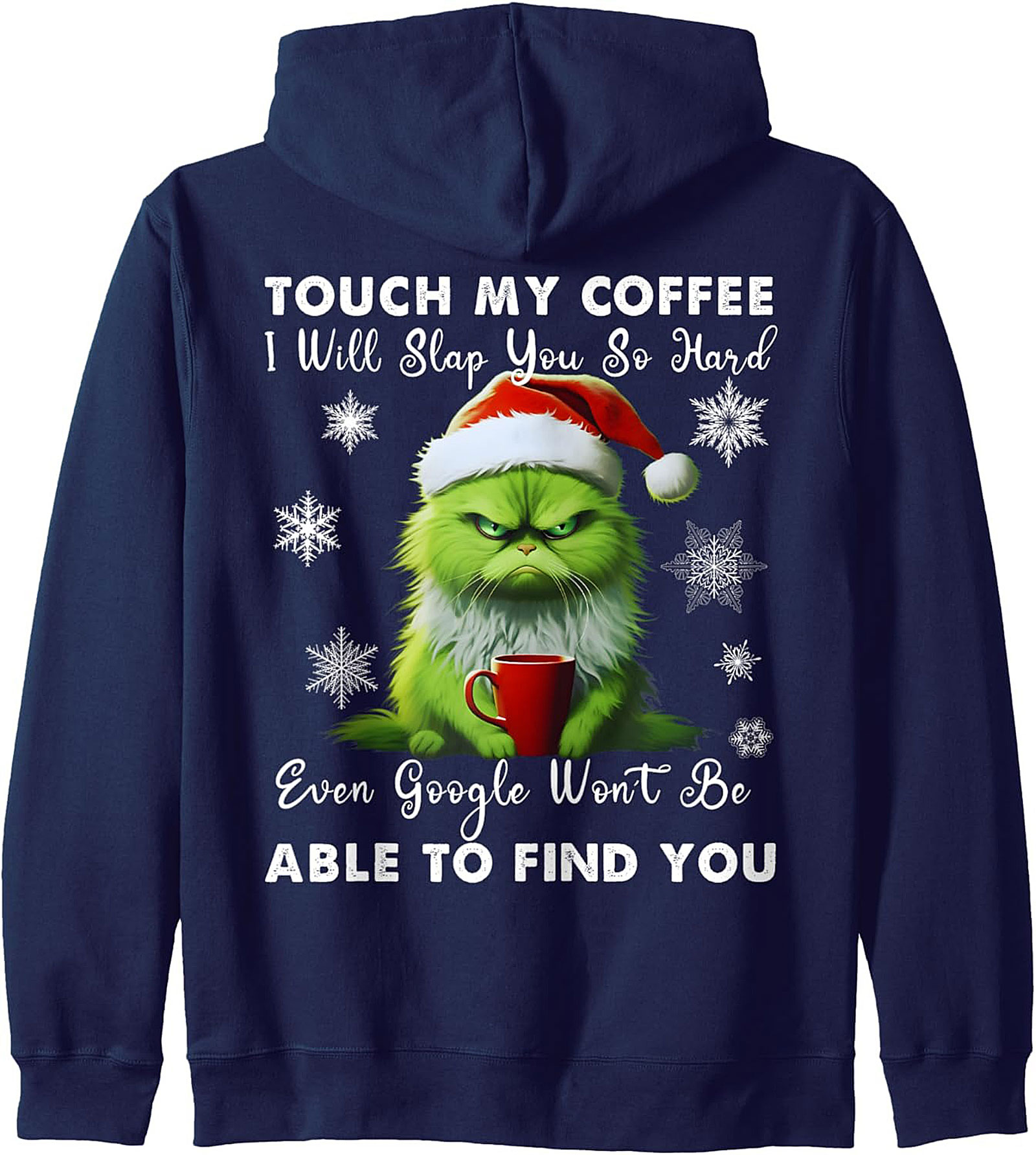 Grumpy Coffee Christmas Pullover Hoodie Don't Touch My Mug