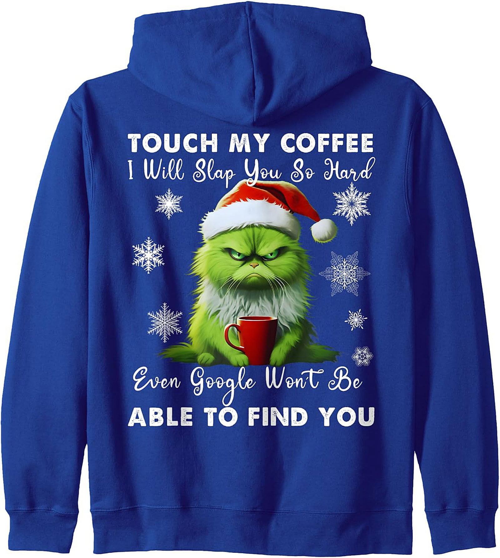 Grumpy Coffee Christmas Pullover Hoodie Don't Touch My Mug