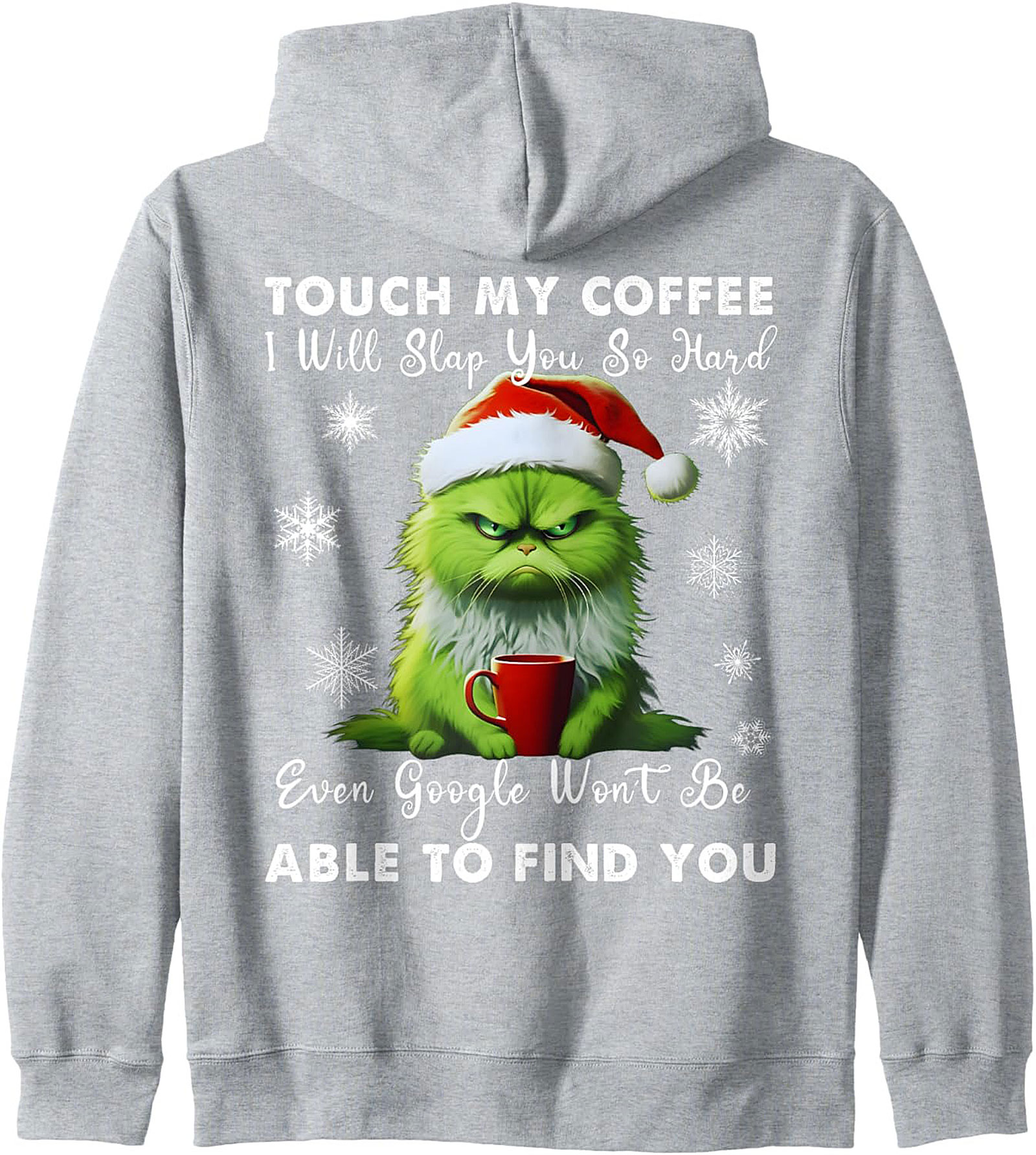 Grumpy Coffee Christmas Pullover Hoodie Don't Touch My Mug
