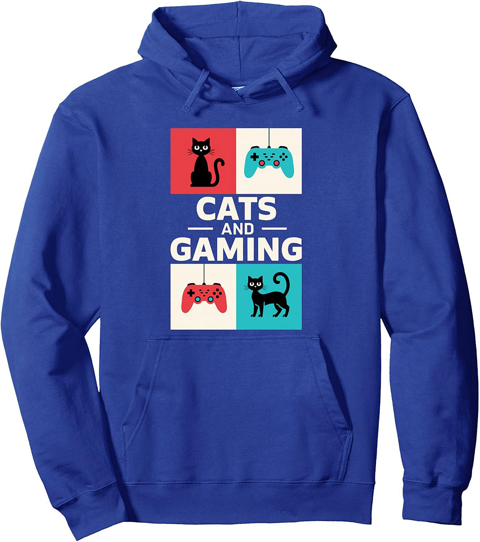 Cozy Cats and Gaming Pullover Hoodie Unisex Fit