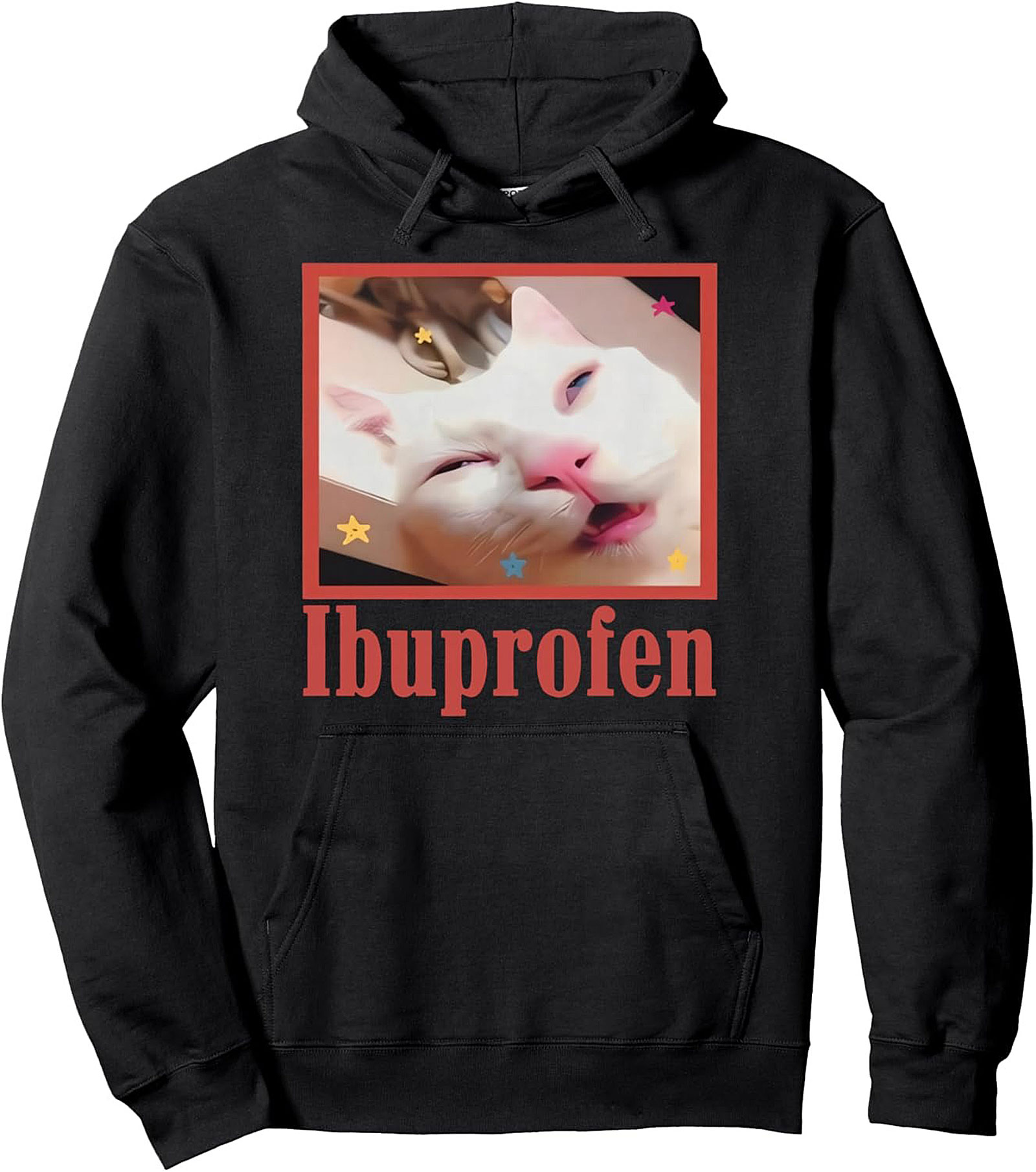 Ibuprofen Cat Meme Graphic Hoodie