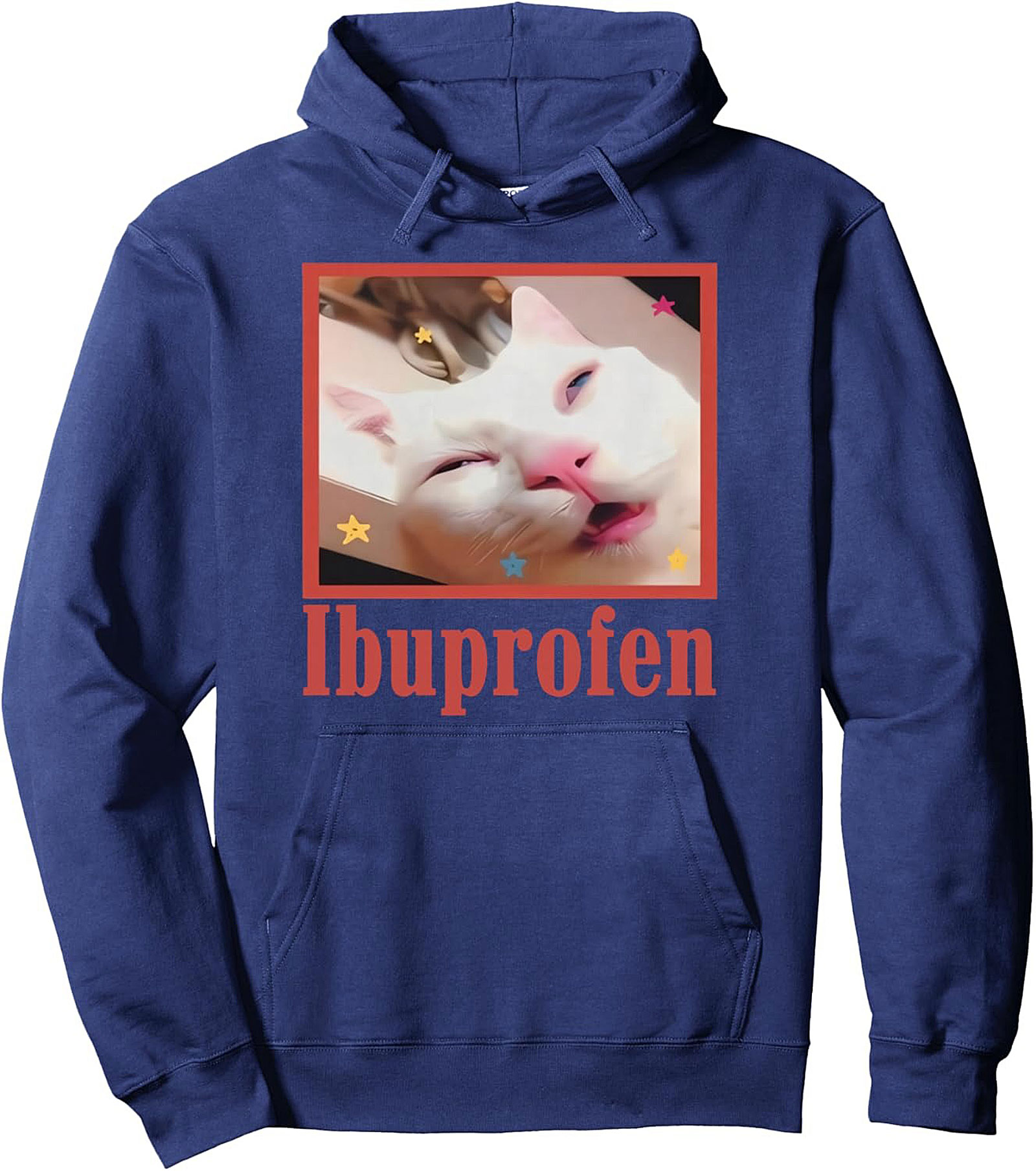Ibuprofen Cat Meme Graphic Hoodie